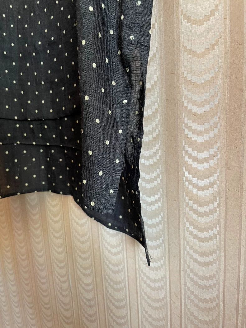 Y's Y's size os 70s Hemp Label Black Polka-dot Water Jade Linen Size US M / EU 48-50 / 2 - 5 Thumbnail