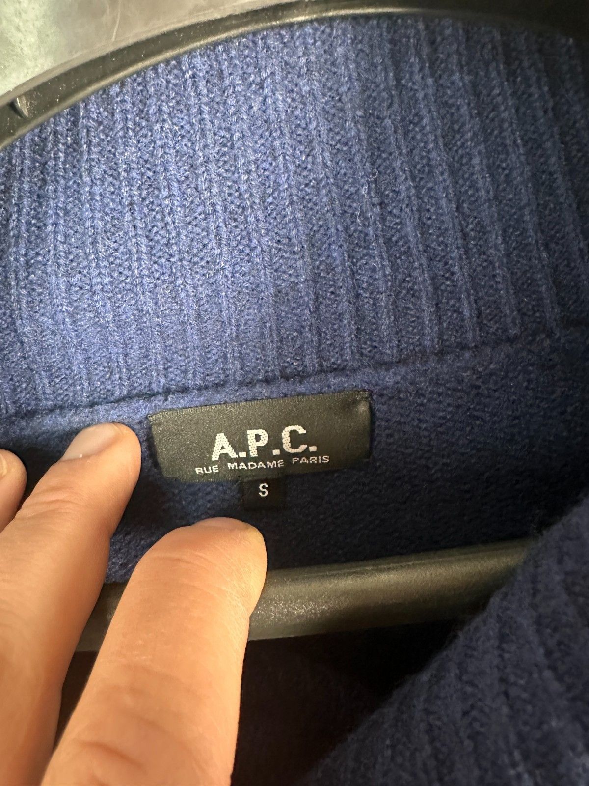 A.P.C. A.P.C. Mens Sweater V Neck Pullower Nevy Size S Size US S / EU 44-46 / 1 - 4 Thumbnail