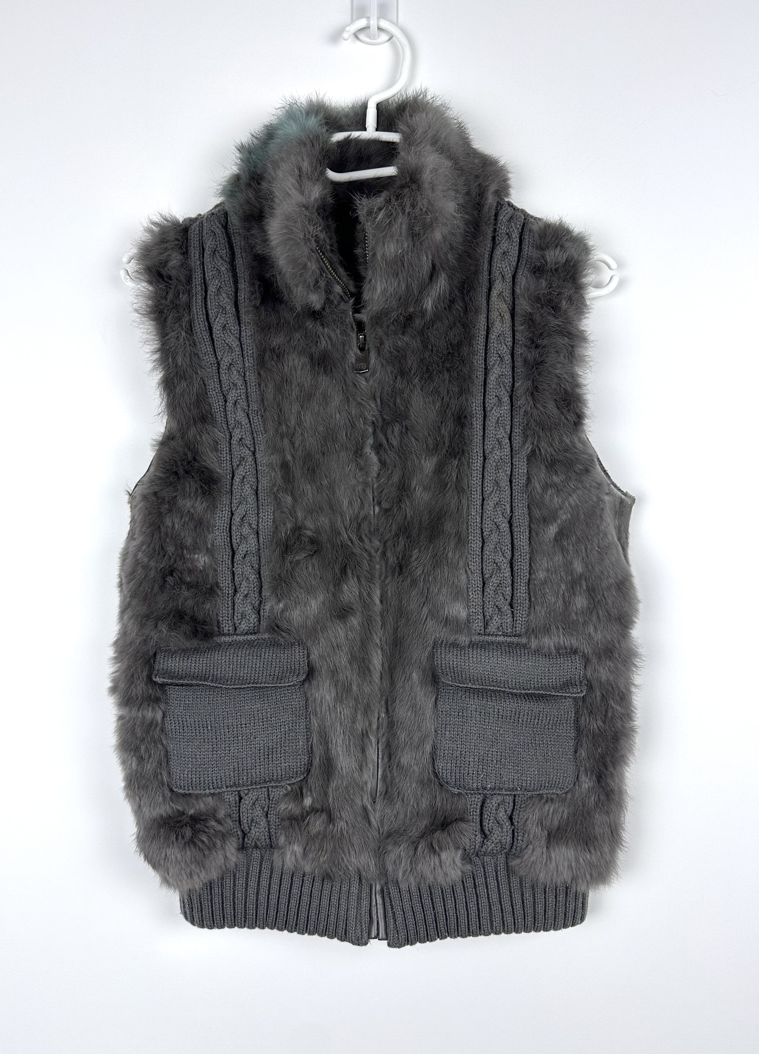 Vintage Rare Oakwood Rabbit fur women wool vest knit Size M / US 6-8 / IT 42-44 - 1 Thumbnail