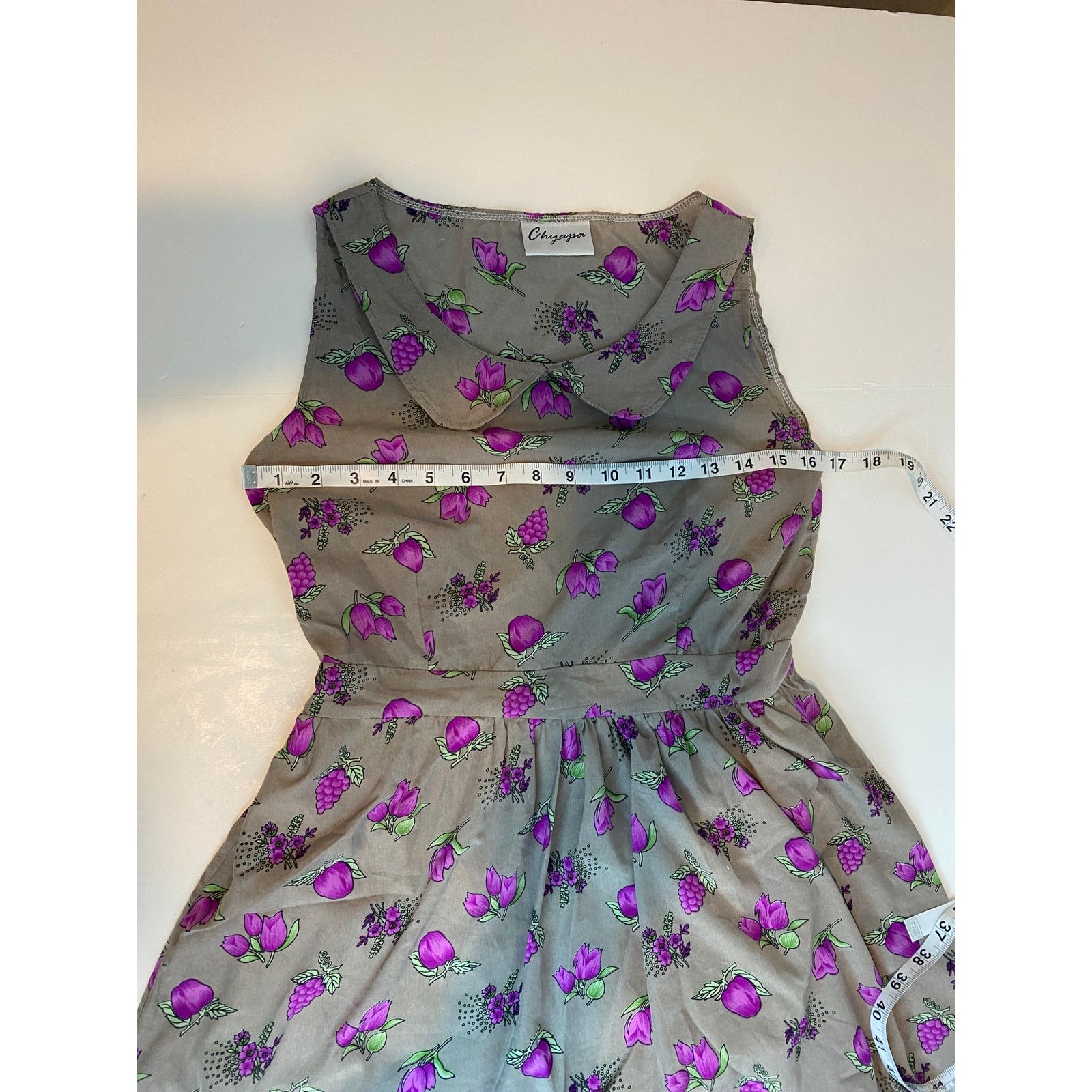 Other Chyapa Dress Plums Floral Pattern Fruit Spring Dress Size 4 Size S / US 4 / IT 40 - 8 Thumbnail