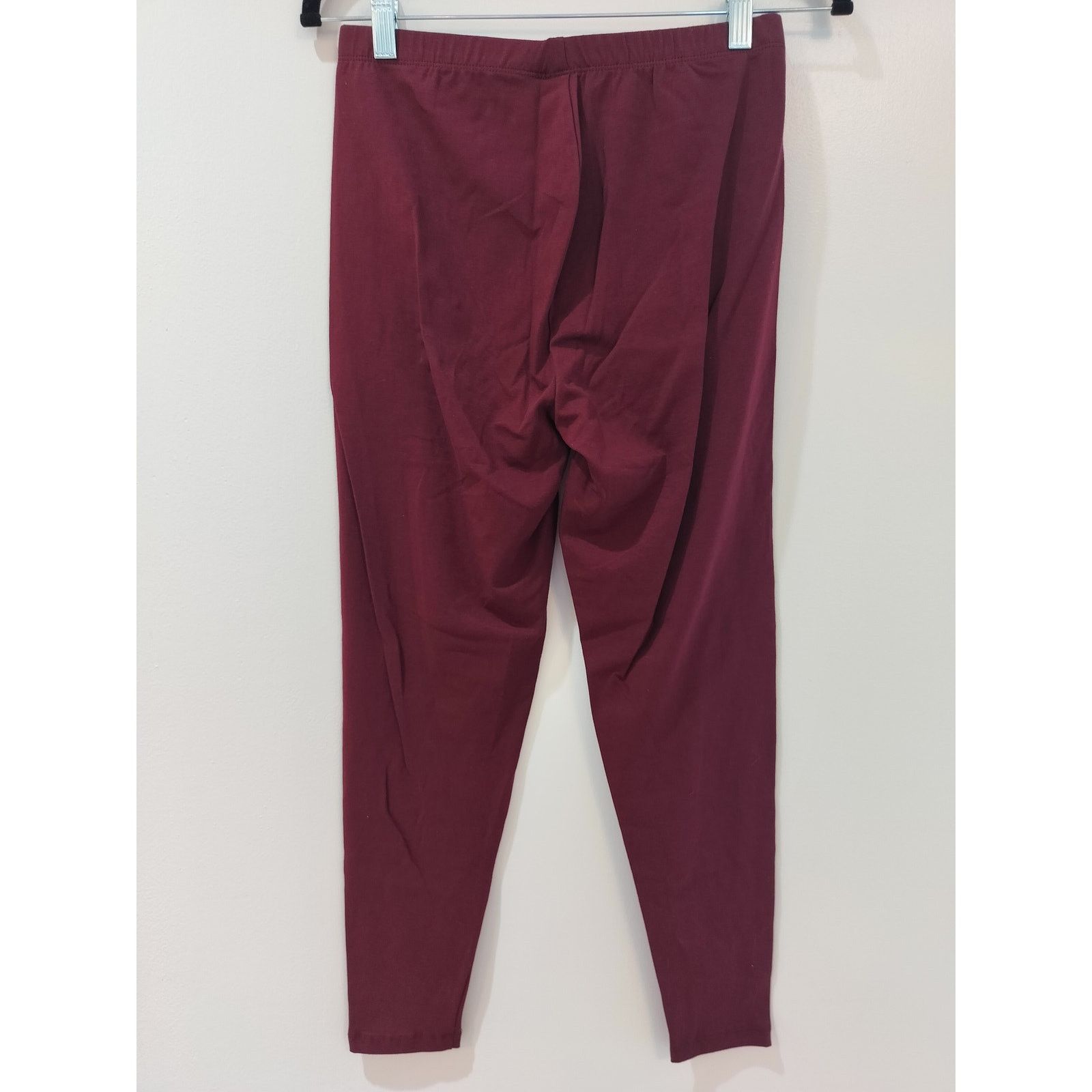 Other Zenana Women’s Large Burgundy Leggings High Waist Pants Size 26" / US 2 / IT 38 - 4 Thumbnail