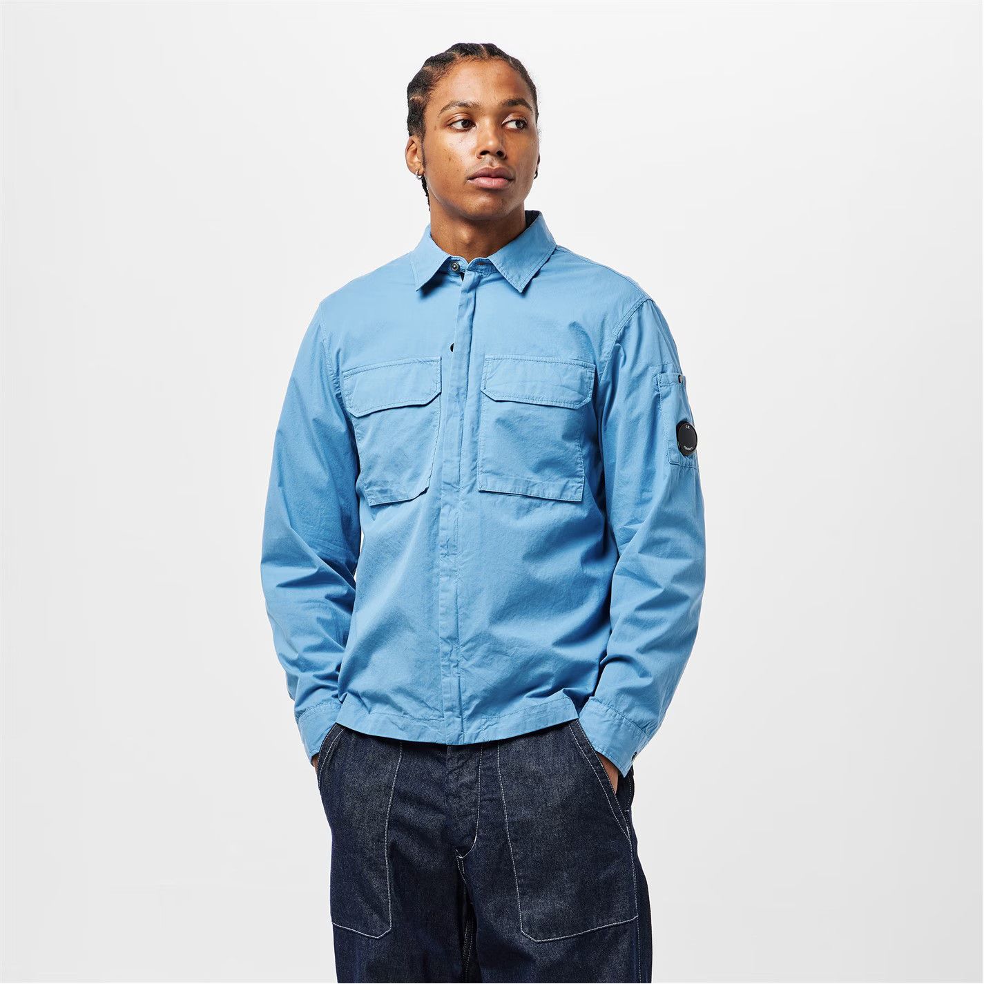 C.P. Company o1g2r1mq0426 Gabard Overshirt in Blue Size US M / EU 48-50 / 2 - 4 Thumbnail