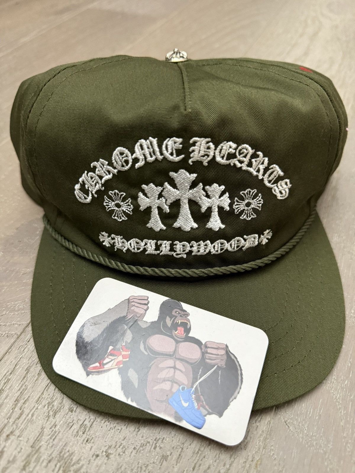 Chrome Hearts Chrome Hearts Gas Station Trucker Hat Olive/Red Size ONE SIZE - 3 Thumbnail