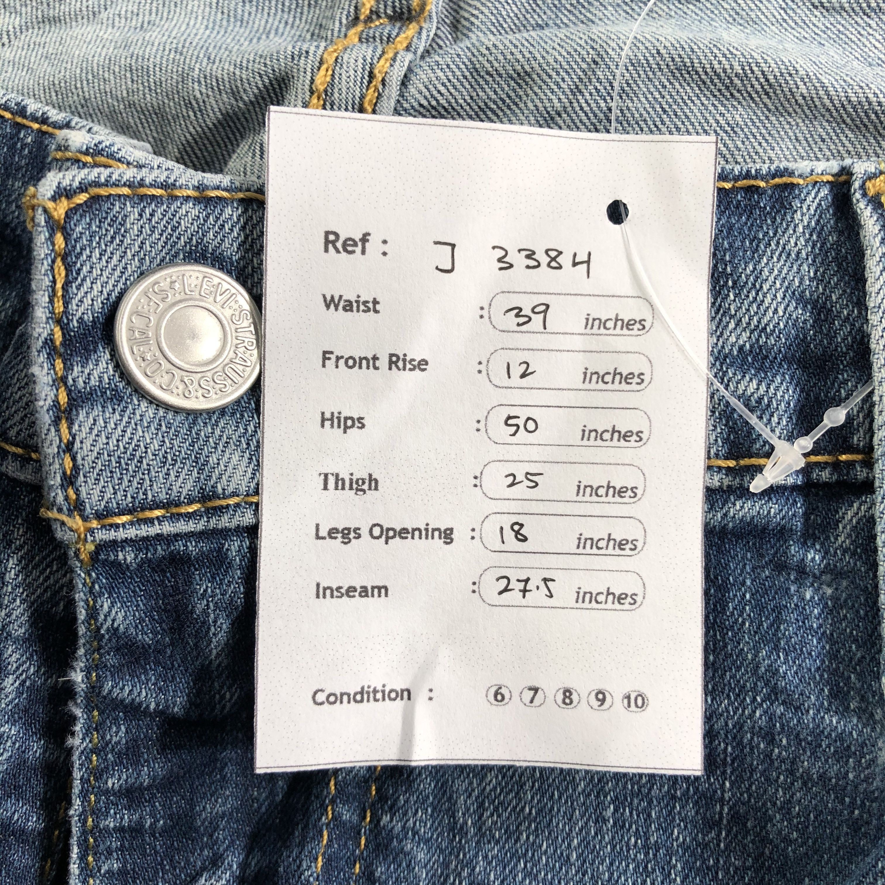 Levi's Vintage Blue Wash Levis 559 Jeans-J3384 Size US 39 - 11 Thumbnail