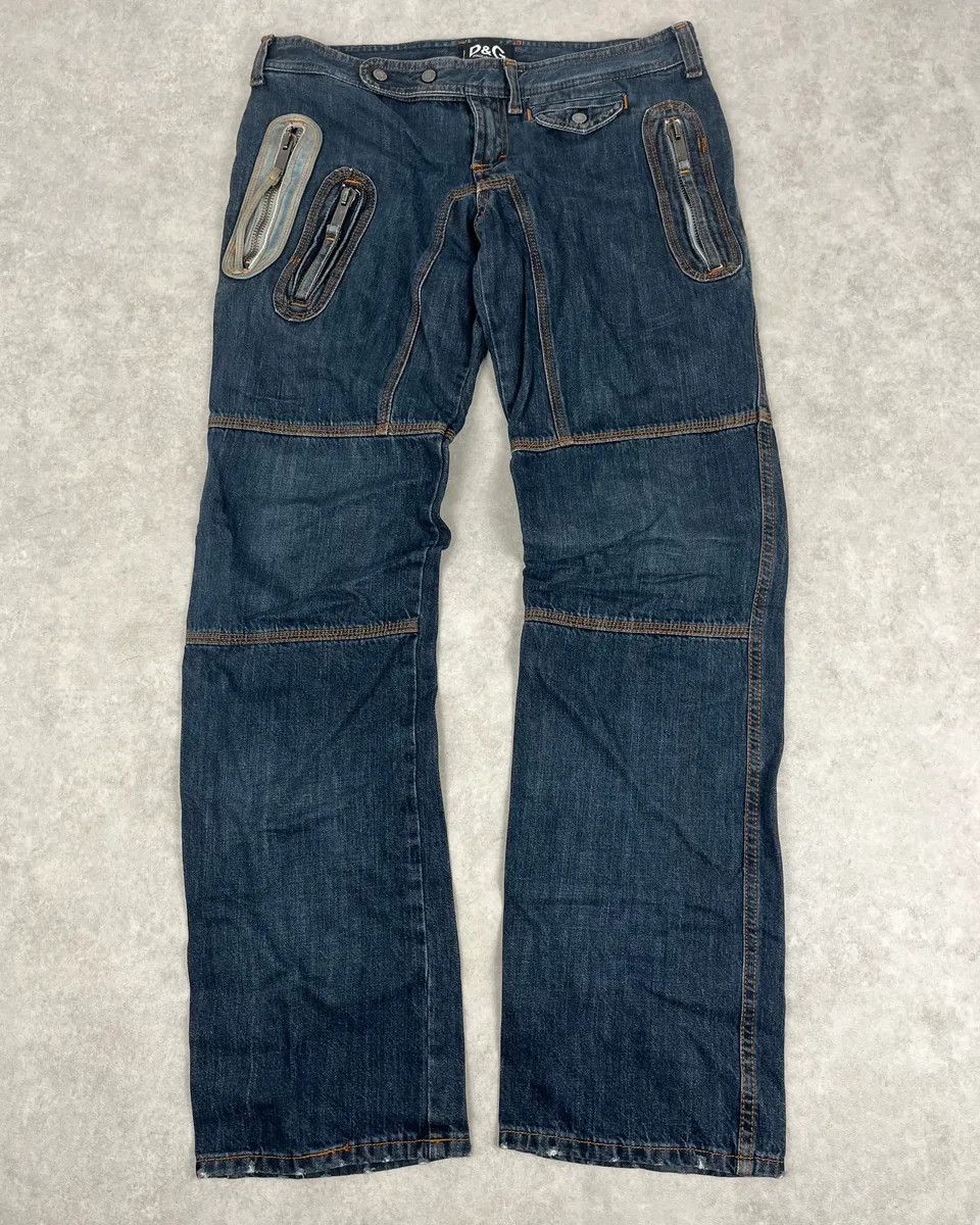 Dolce & Gabbana AW2004 Dolce & Gabbana Blue Denim Zip Multi-Pocket Jeans Size US 32 / EU 48 - 1 Thumbnail