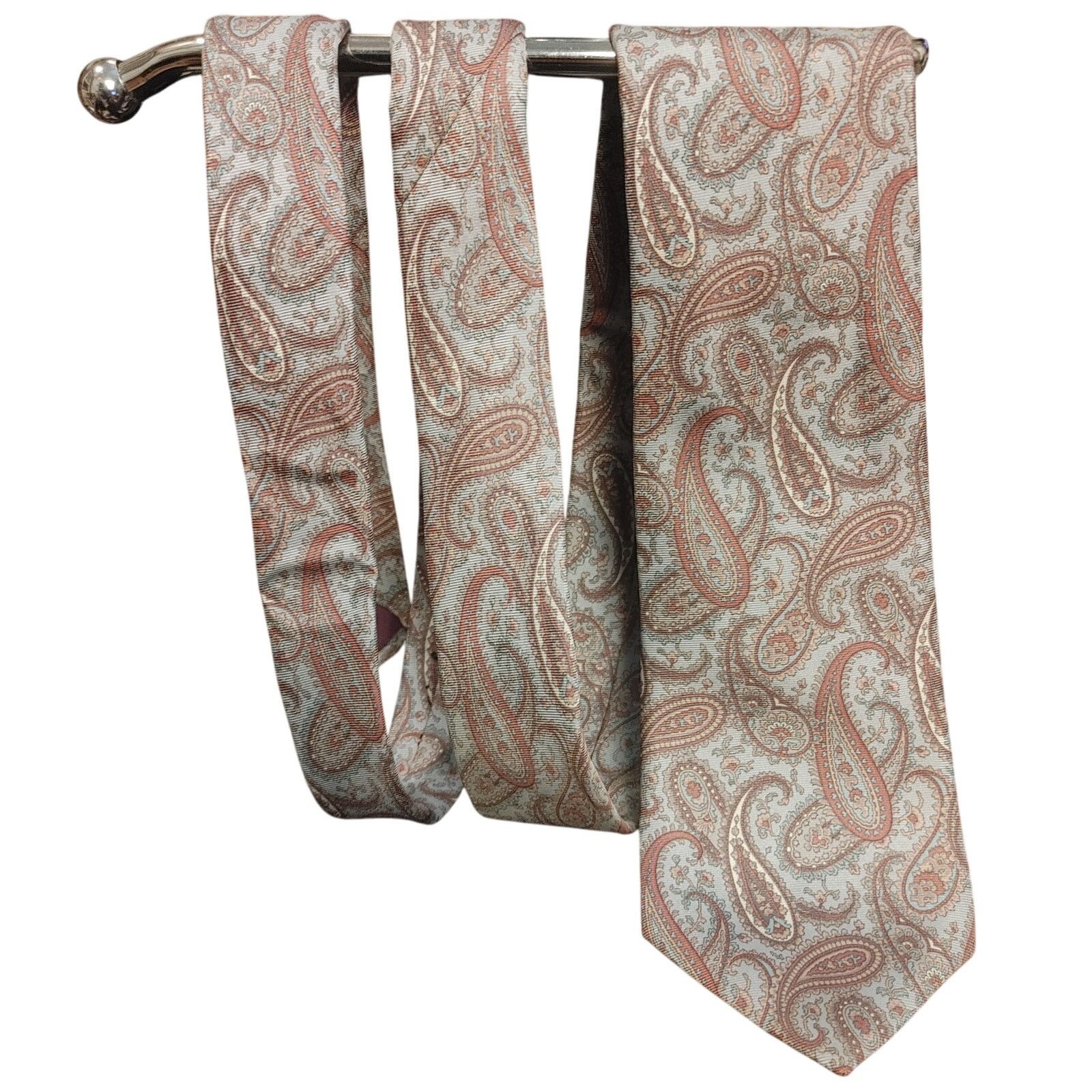 Other KuppenHeimer Men's OS Beige/Red Paisley Neck Tie Size ONE SIZE - 1 Thumbnail