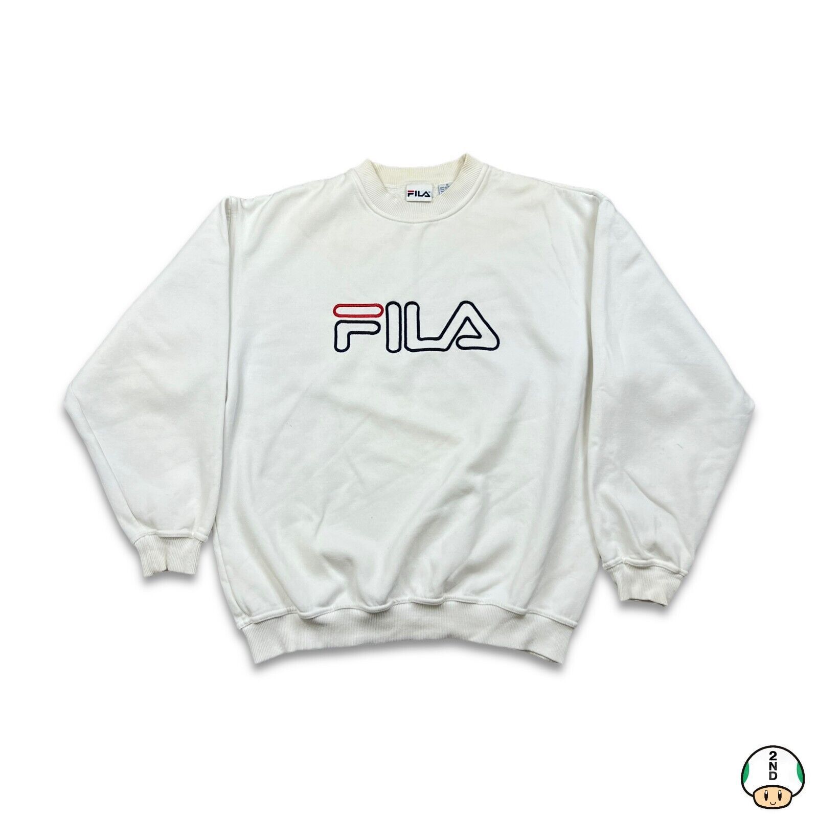 Fila × Vintage Vintage Fila Sweatshirt Medium Spell Out Pullover 90s Crew Size US M / EU 48-50 / 2 - 1 Thumbnail