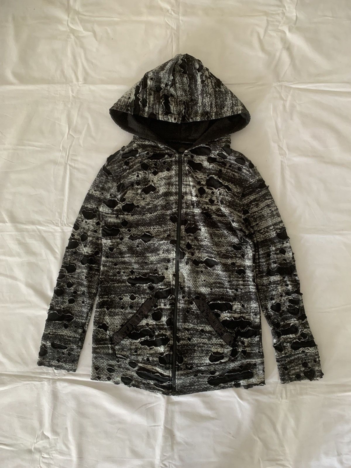 Kapital Japanese Snake Skin Double Layer distressed hoodie Size US M / EU 48-50 / 2 - 1 Thumbnail