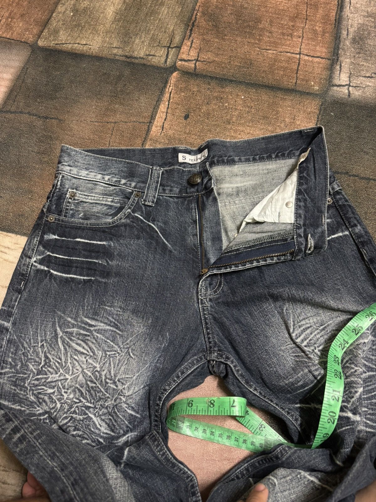 Japanese Brand FLARE SORRIDERE SICK WHISKERED WASHED JAPANESE GRUNGE Size US 33 - 21 Thumbnail