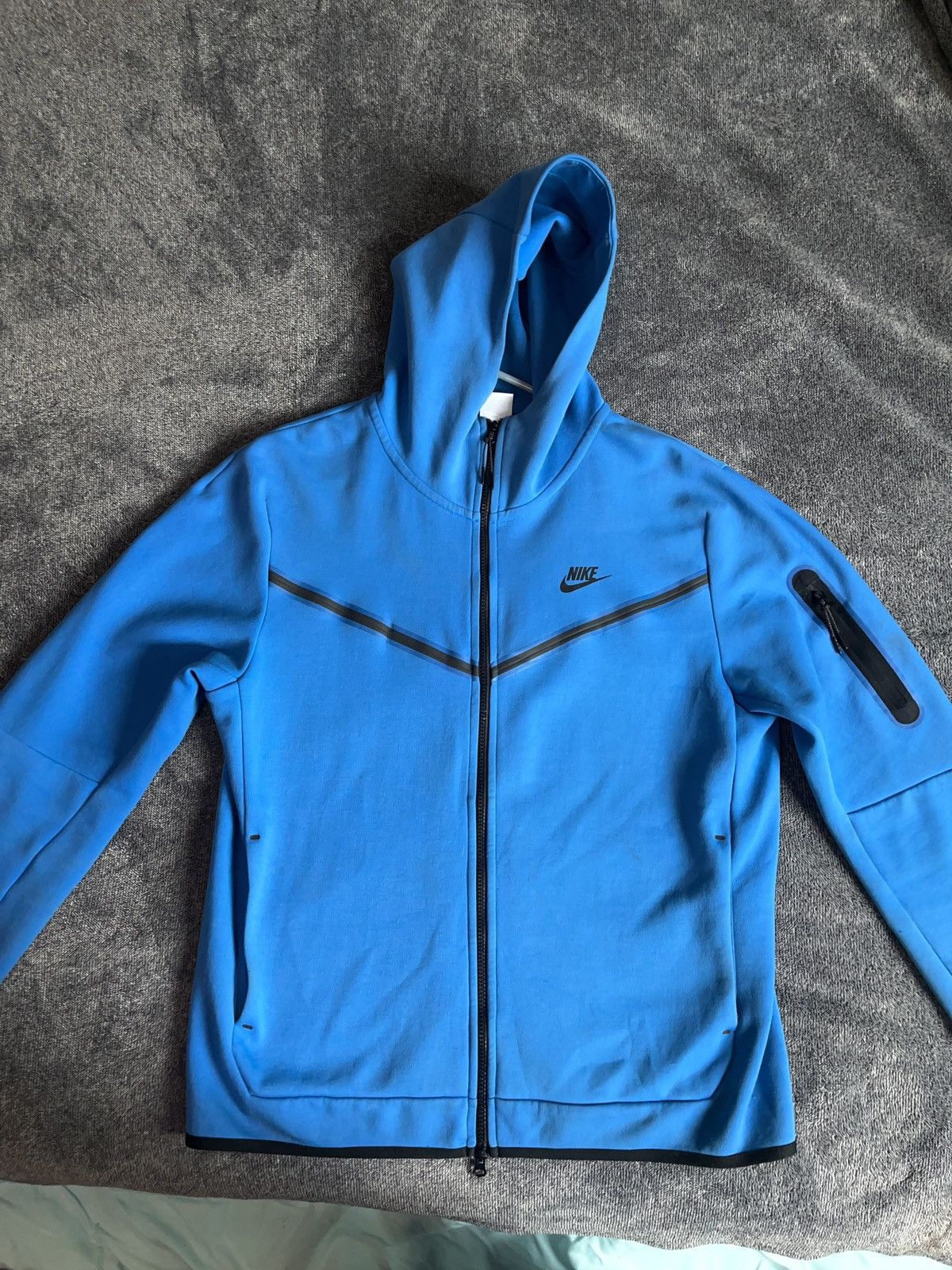 Nike Nike Tech Fleece Full-Zip Jacket- Blue - Mens Size Large Size US L / EU 52-54 / 3 - 1 Thumbnail