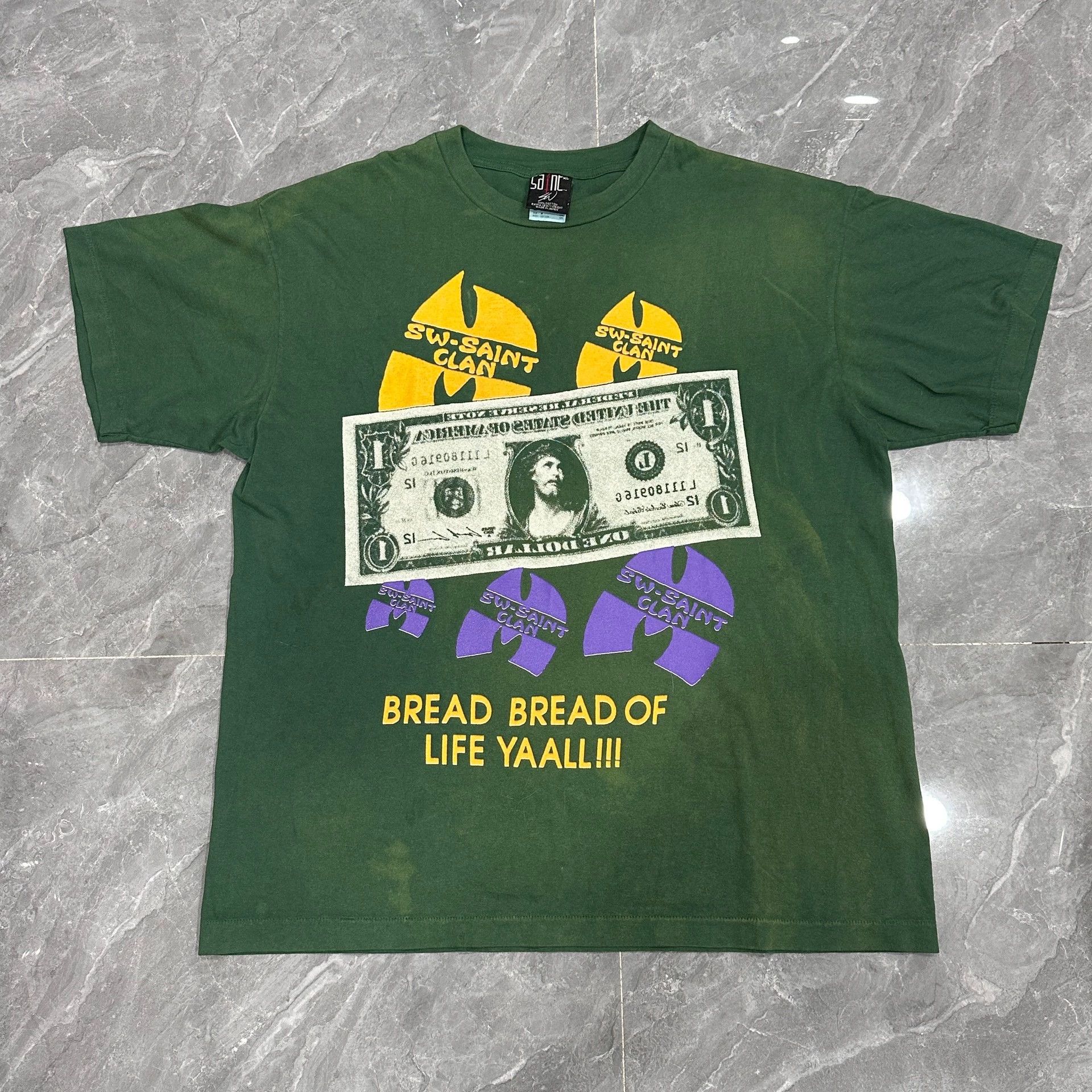 Saint Michael Saint Michael Matcha green washing makes old God short sleeves. Size US XL / EU 56 / 4 - 1 Thumbnail