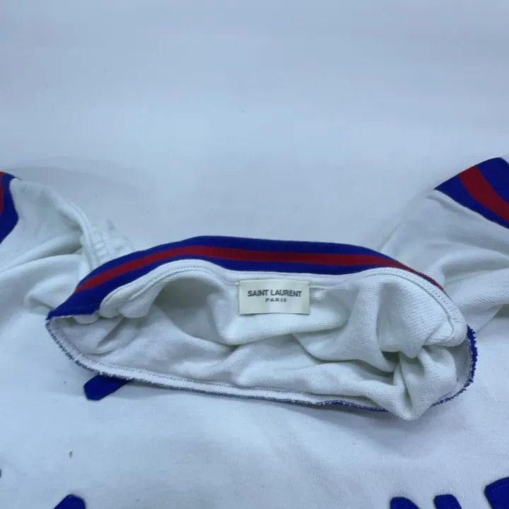 Saint Laurent Paris Saint Laurent White Graphic Short Sleeve T-Shirt -2507 Size L / US 10 / IT 46 - 3 Thumbnail