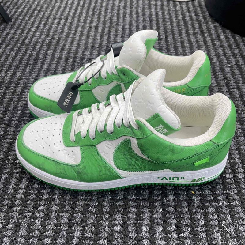 Louis Vuitton Nike x Louis Vuitton Green Air Force 1 Sneakers 0079 Size US 9 / EU 42 - 1 Thumbnail