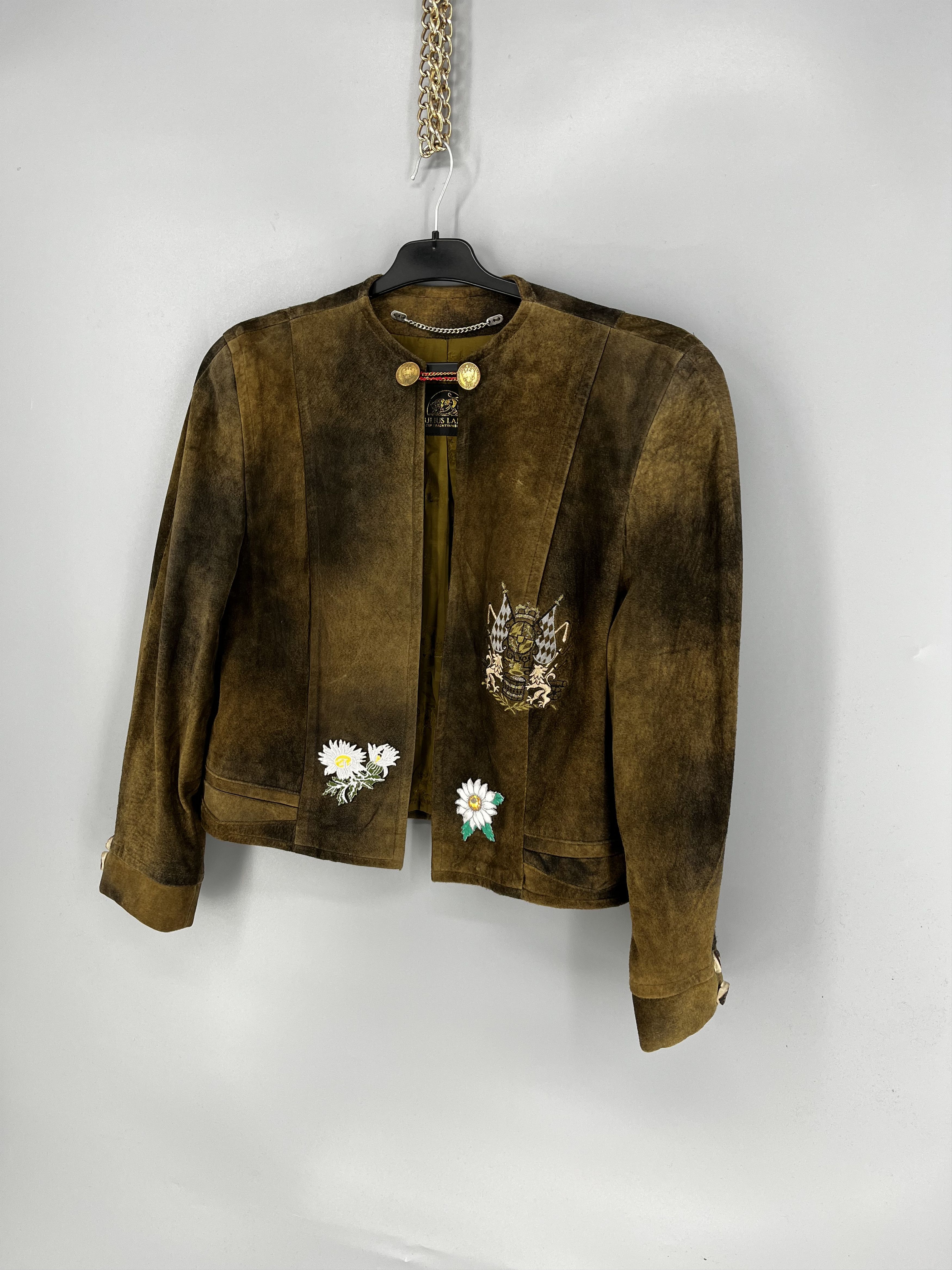Vintage Vintage Julius Lang Bavarian Leather Jacket Trachten Style Size S / US 4 / IT 40 - 3 Thumbnail