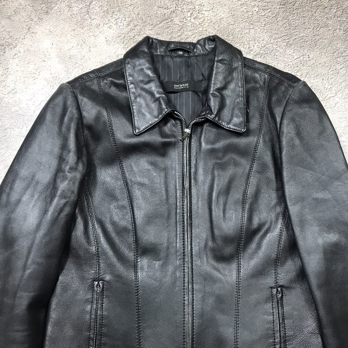 Vintage Vintage 90s Black Moto Leather Jacket Grunge Streetwear M Size M / US 6-8 / IT 42-44 - 3 Thumbnail