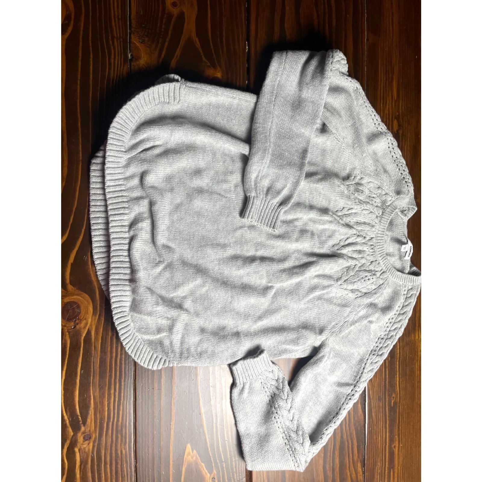 J. Jill J. Jill Sweater Shirt Women Size M Petite Gray V-Neck Long Sleeve Pullover Knit 100% Cotton Raglan Sleeve Vintage: No Size M / US 6-8 / IT 42-44 - 2 Thumbnail