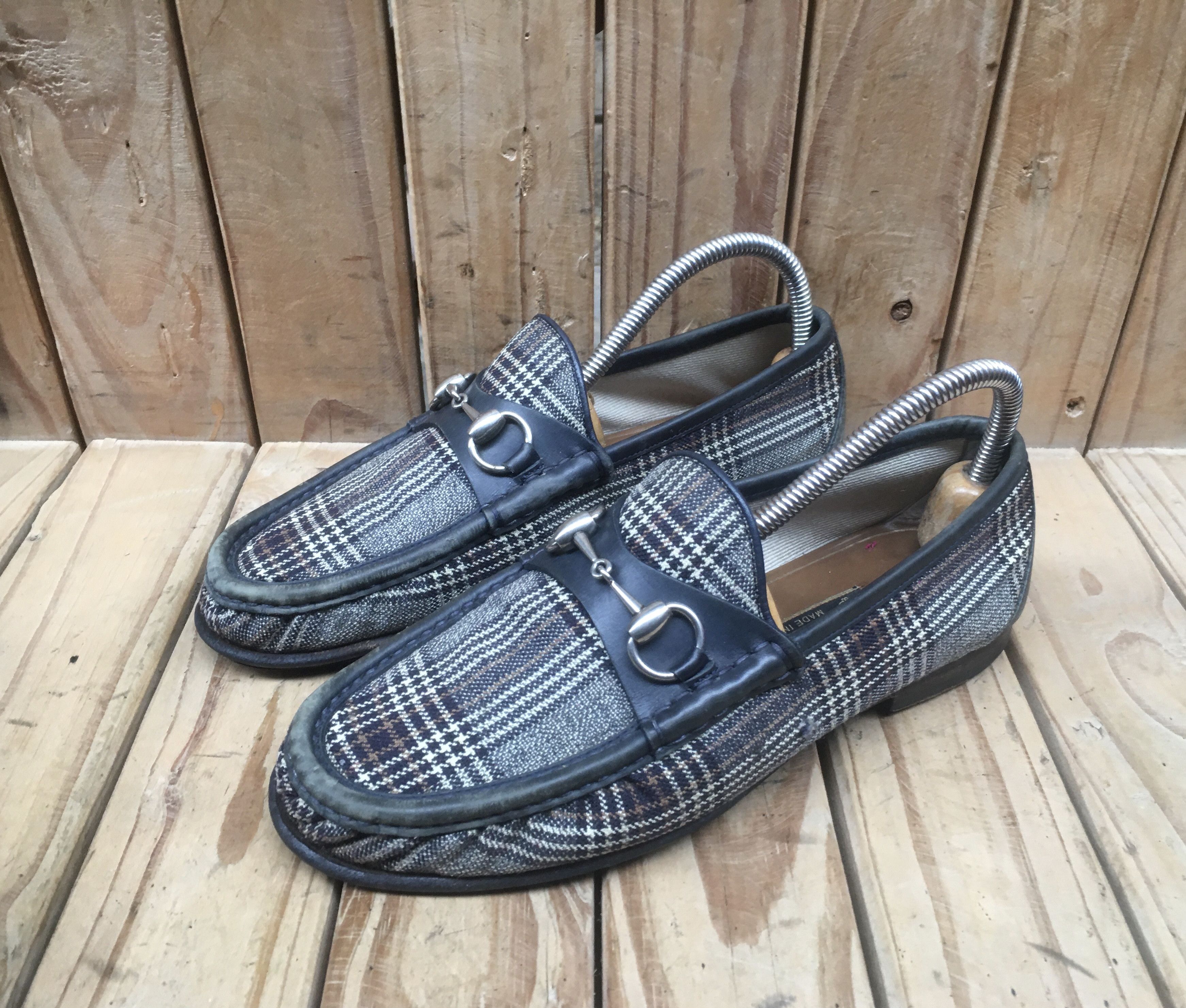 Gucci VTG 1953 Gucci blue checked denim loafers UK 6 Size US 6.5 / EU 39-40 - 3 Thumbnail