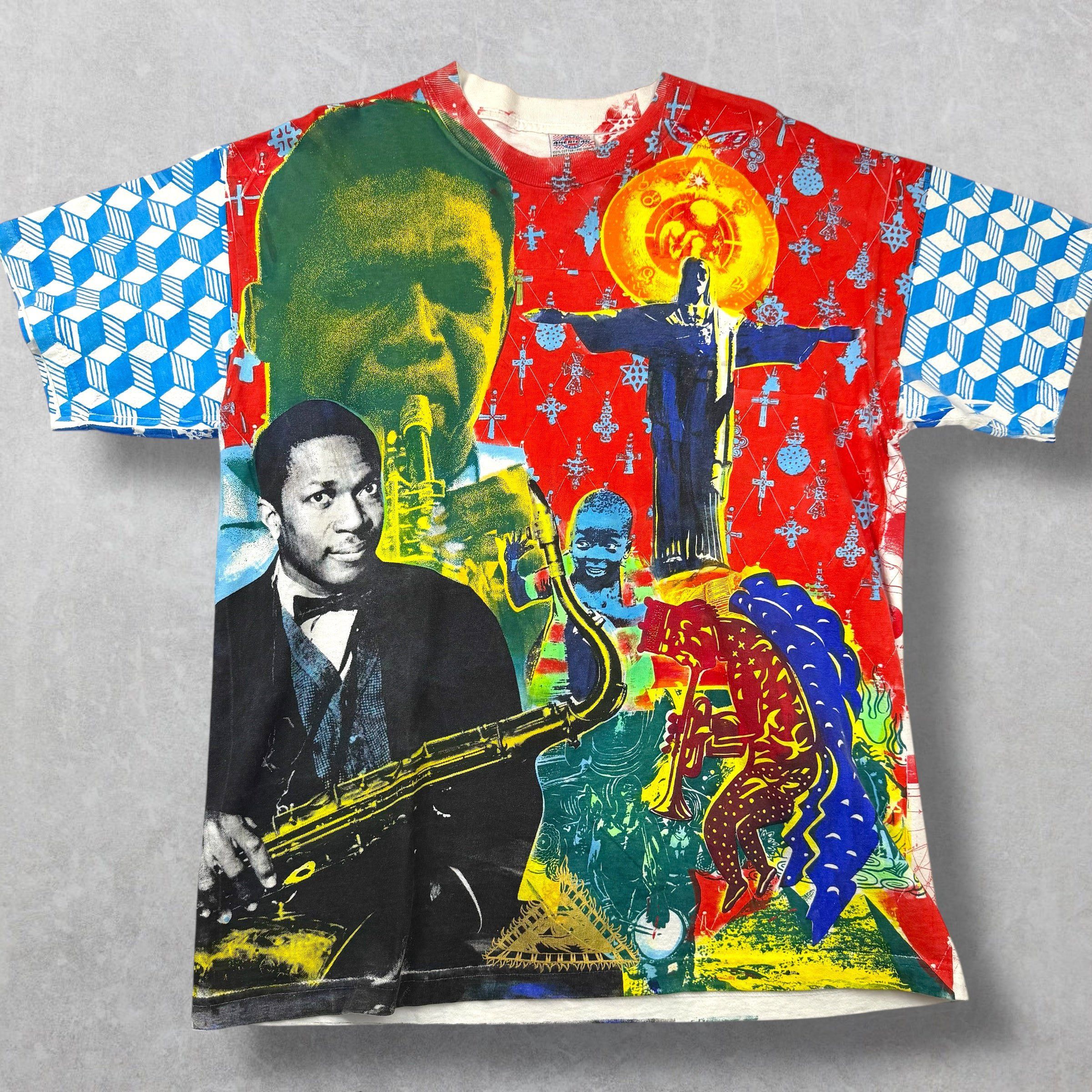 Vintage Vintage 90's John Coltrane Michael Rios AOP Tee XL Size US XL / EU 56 / 4 - 1 Thumbnail