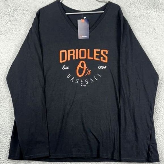 Vintage VINTAGE Baltimore Orioles Tee T-Shirt Womens 3XL Black Long Sleeve Fanatics NEW Size XXL / US 16-18 / IT 52-54 - 4 Thumbnail