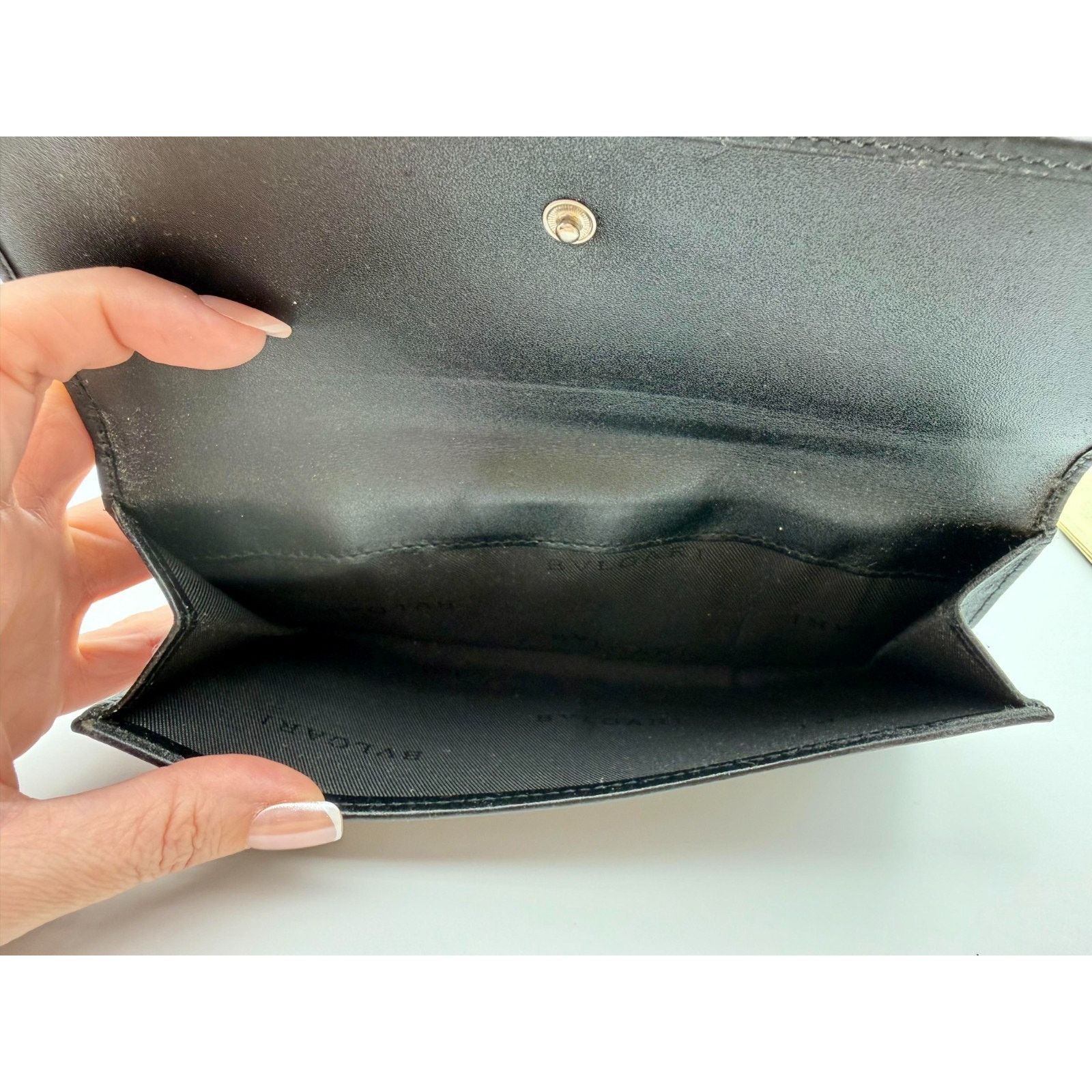 Bvlgari BVLGARI Weekend Long Wallet Gray Chevron MINT COND Size ONE SIZE - 13 Thumbnail