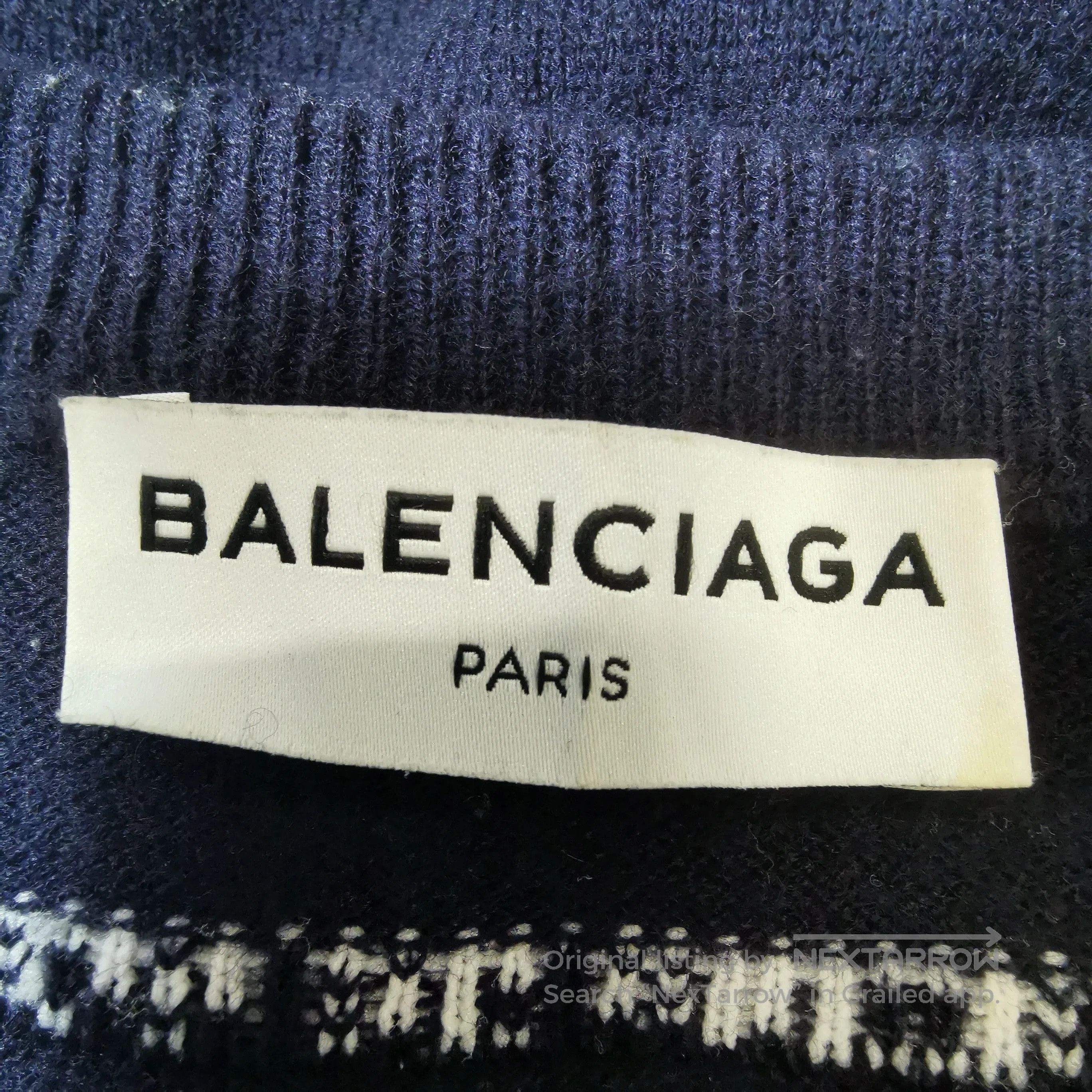 Balenciaga Balenciaga Wool Blend Logo Crewneck Sweater XS. Size XS / US 0-2 / IT 36-38 - 3 Thumbnail
