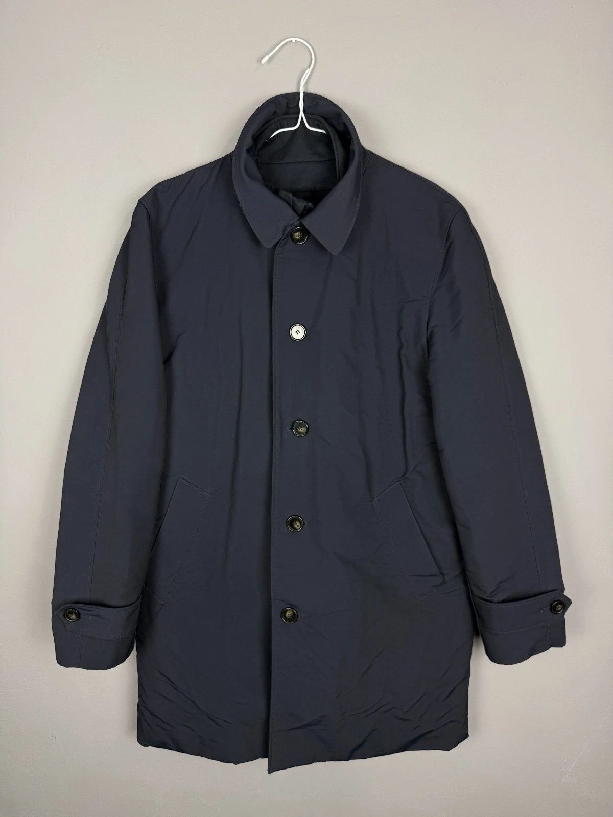 De Fursac De Fursac Navy Blue Coat Jacket Cloth Parka RRP 900$ Size US L / EU 52-54 / 3 - 2 Thumbnail