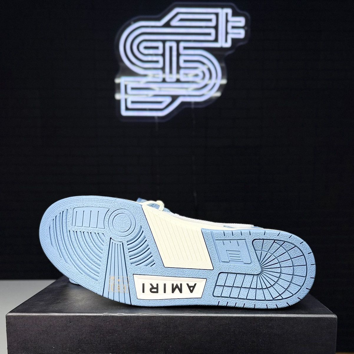 Amiri Amiri Skel-Top Low Blue/White/Blue Size US 14 / EU 47 - 5 Thumbnail