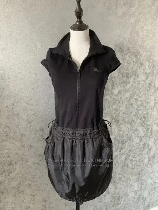 Burberry Burberry Black Cotton Blend Mid-Length Dress. Size S / US 4 / IT 40 - 7 Thumbnail