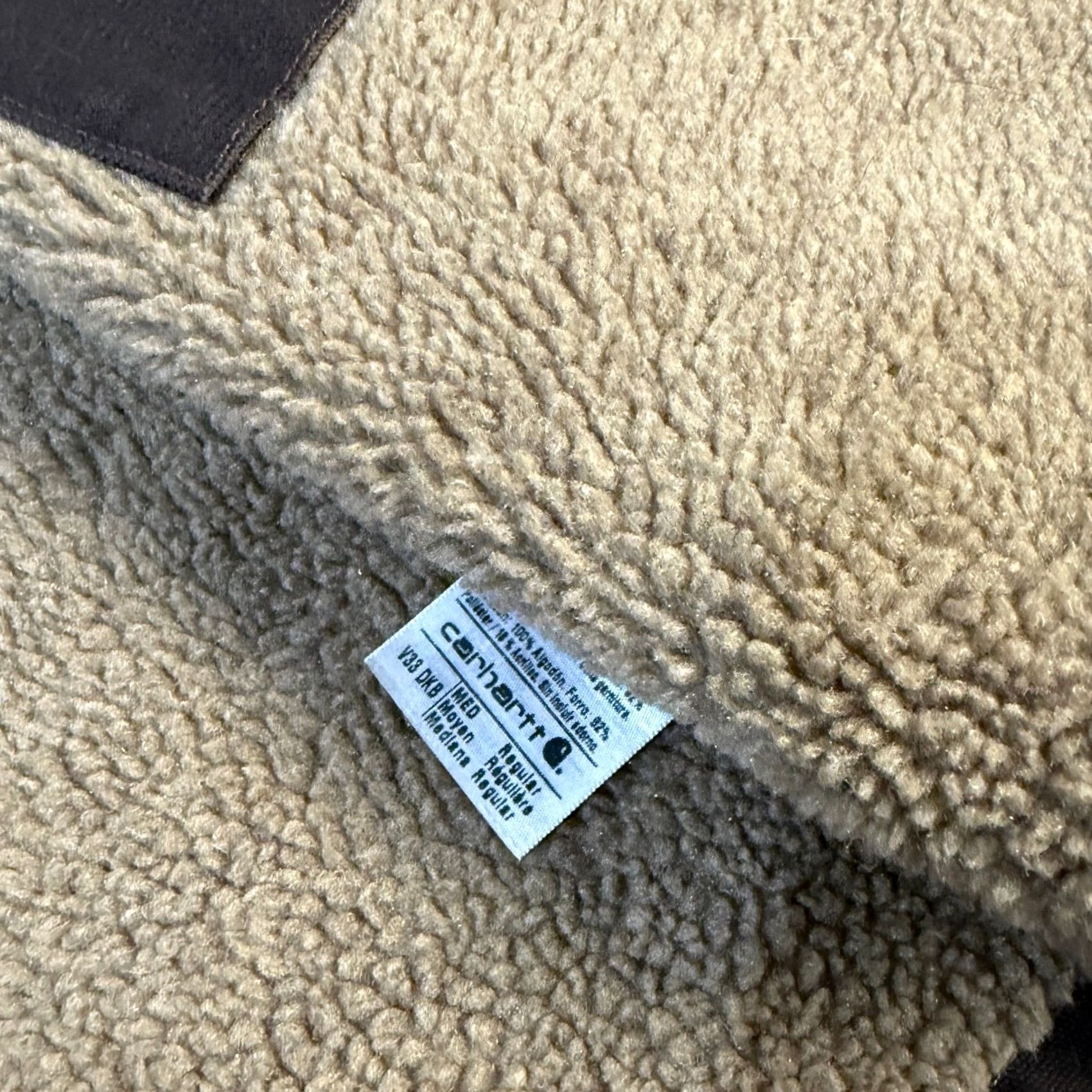 Carhartt Carhartt Vest Fleece Lined Zip Work Outdoor Medium Brown Canvas Western Logo Mens V33 JJ21 Size US M / EU 48-50 / 2 - 4 Thumbnail