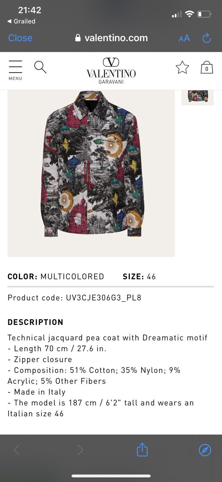 Valentino Valentino jacquard multicolored denim jacket Size US S / EU 44-46 / 1 - 18 Thumbnail