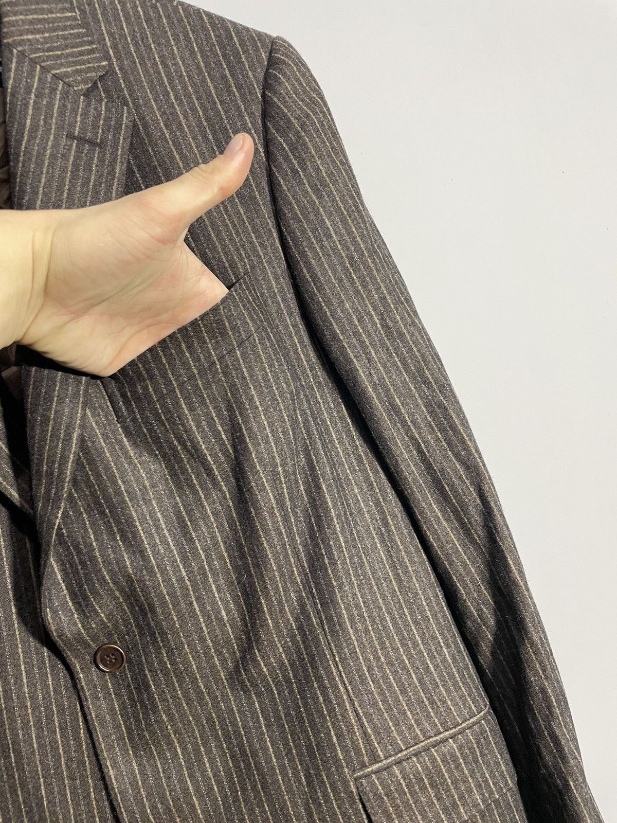 Canali Canali brown striped wool blazer size 56R Size 54R - 8 Thumbnail
