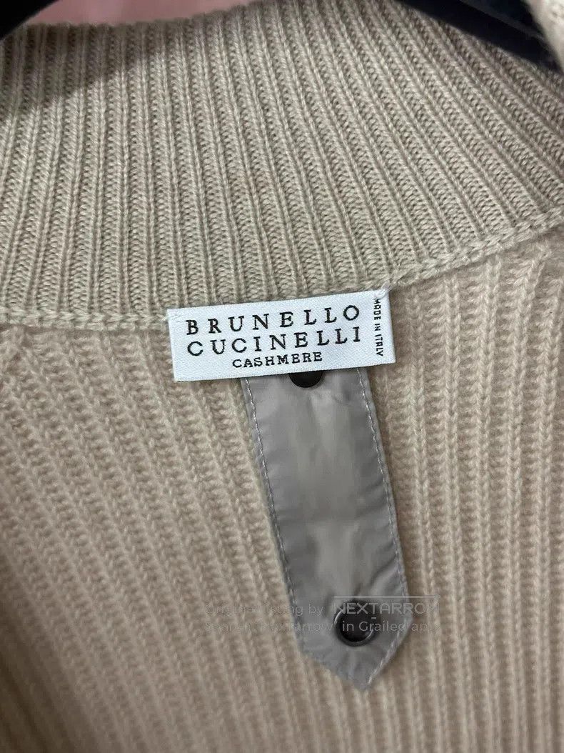 Brunello Cucinelli Brunello Cucinelli Zipper Collar Cashmere Cardigan Jacket Size S / US 4 / IT 40 - 4 Thumbnail