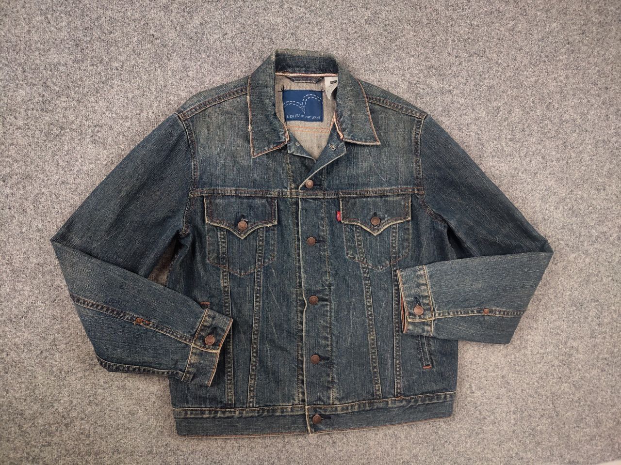 Levi's Rare Vintage 90's levis red tab Selvedge Denim Jacket Size US L / EU 52-54 / 3 - 3 Thumbnail