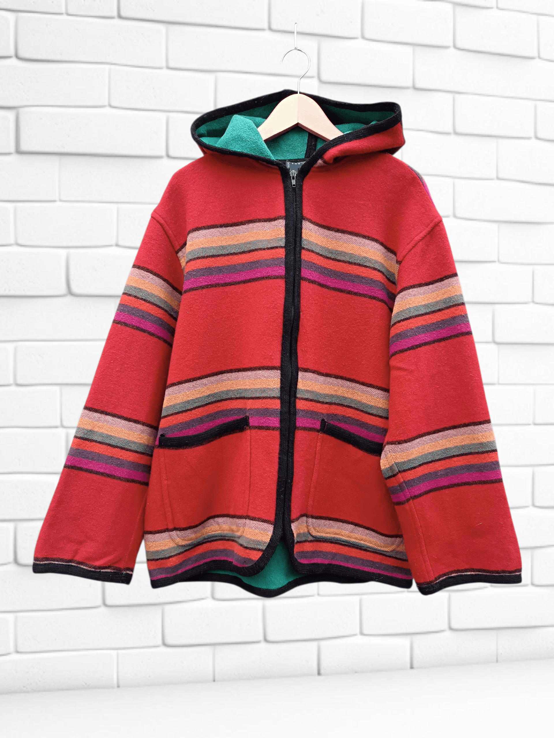 Japanese Brand Vintage Limited Collection Blanket Coat Wool Hoodie Jacket Size US L / EU 52-54 / 3 - 1 Thumbnail