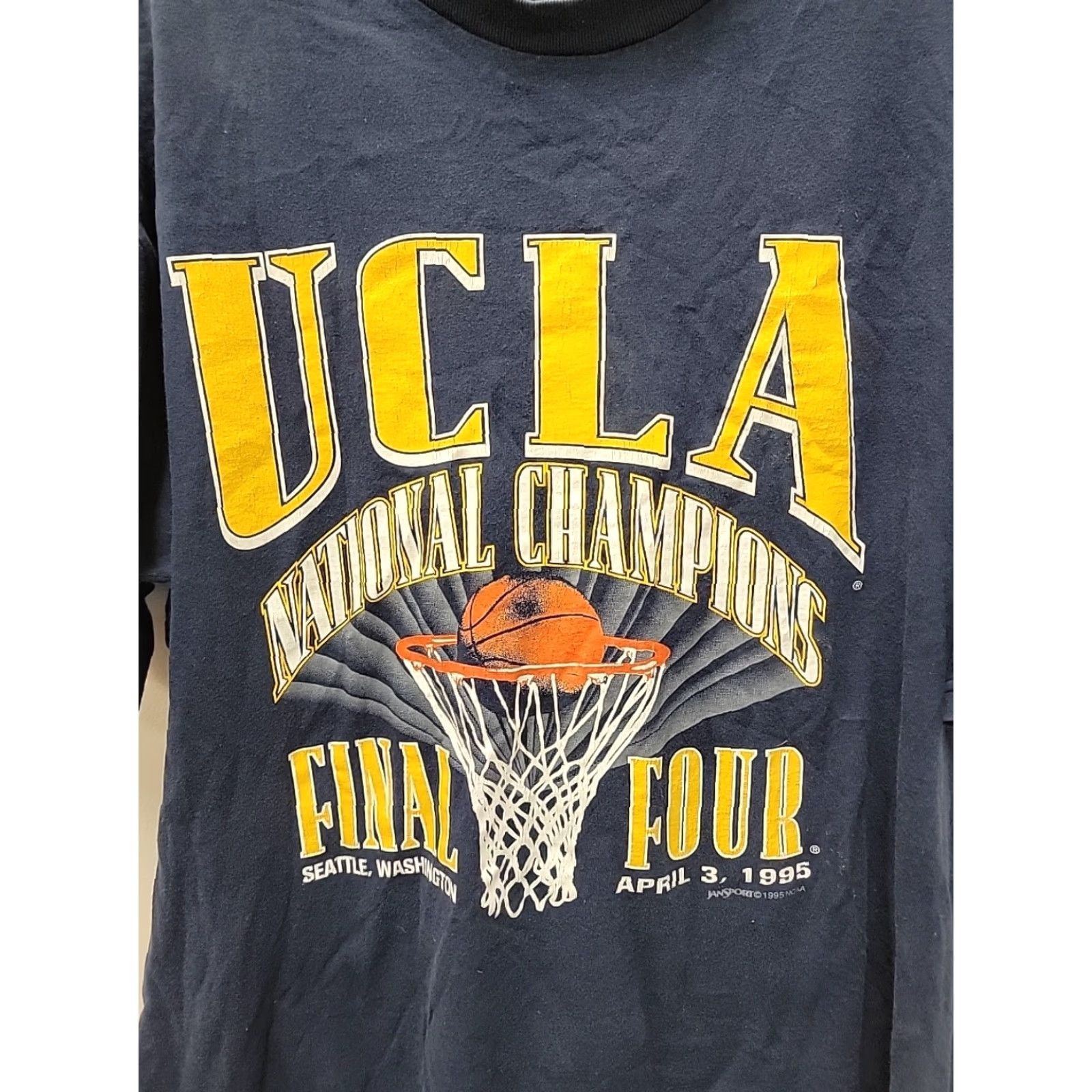 Jansport Vintage JanSport UCLA Final Four NCAA Basketball Champions T Shirt Gray Crew Neck Short Sleeve L Men - 90s Classic College Size US L / EU 52-54 / 3 - 2 Thumbnail