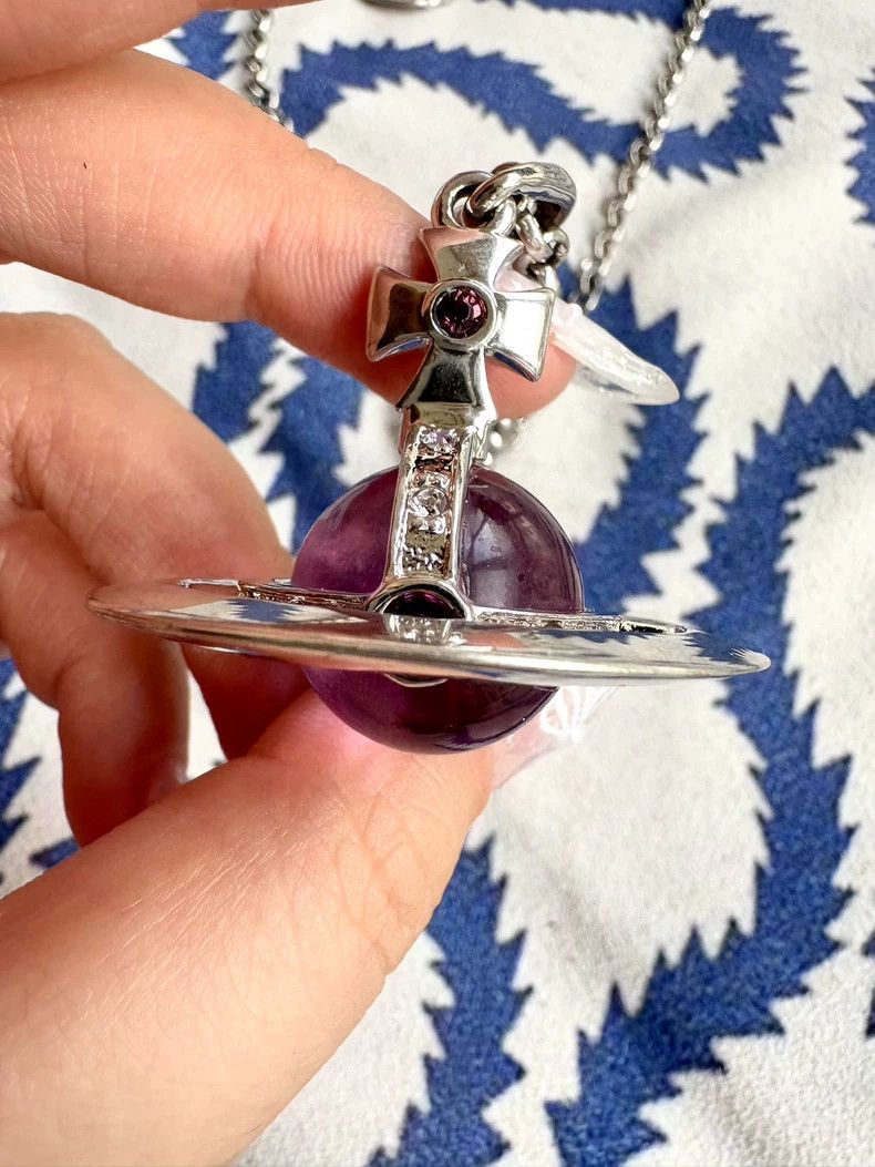 Vivienne Westwood Vivienne Westwood Rare vintage purple large Orb planet nec Size ONE SIZE - 7 Thumbnail