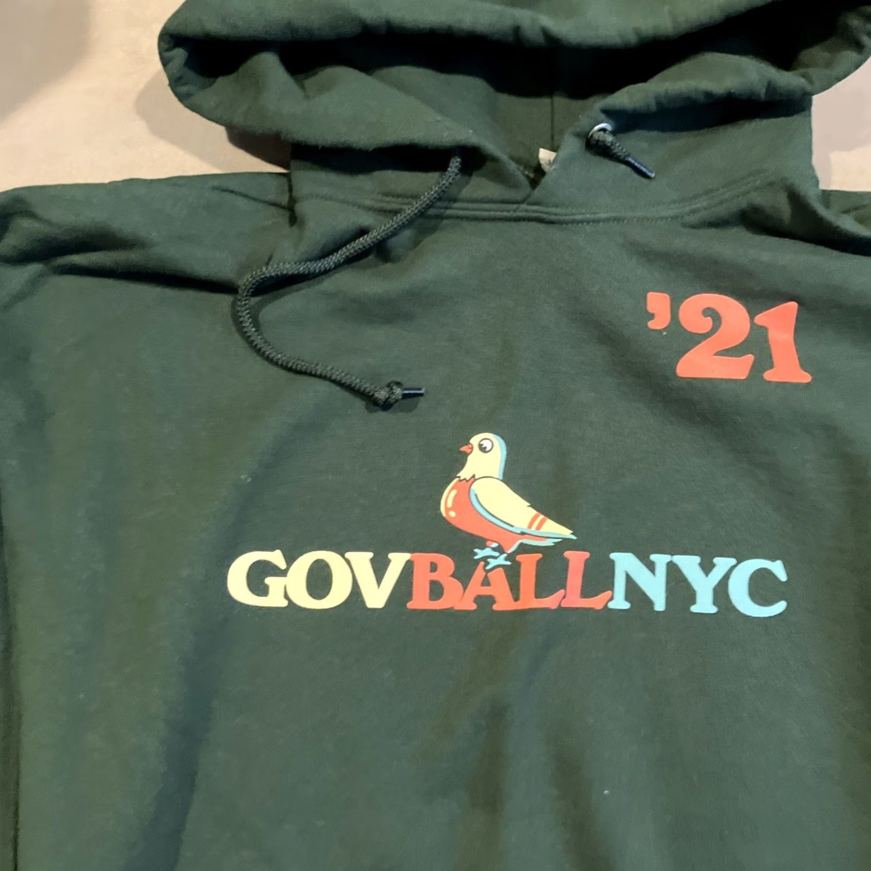 Bally Gov Ball NYC 2021 - Billie Eilish/Post Malone XL Hoodie - Green Fleece Size US XL / EU 56 / 4 - 3 Thumbnail