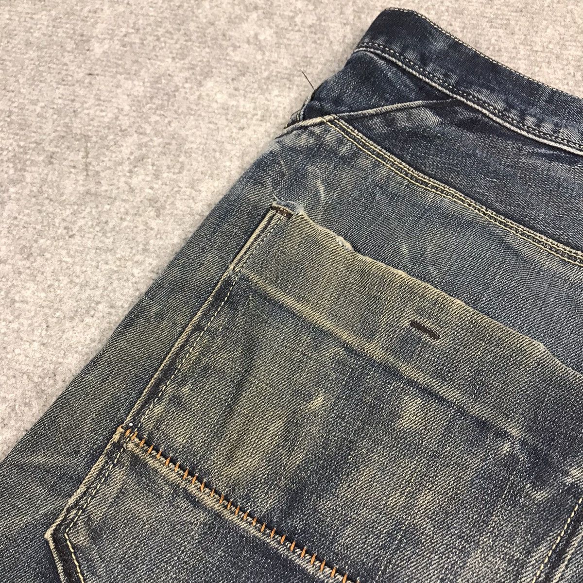 Japanese Brand Distressed Denim Back Number Japan Denim pants Size US 33 - 13 Thumbnail
