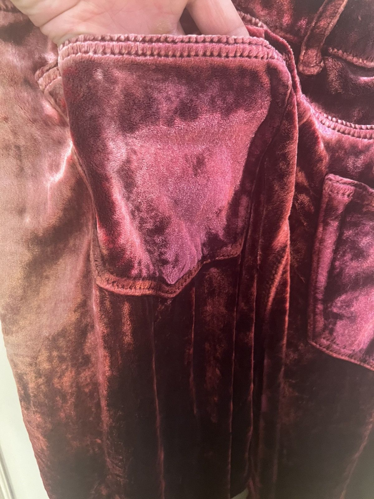 Saint Laurent Paris burgundy velvet pants size30 Size US 30 / EU 46 - 9 Thumbnail