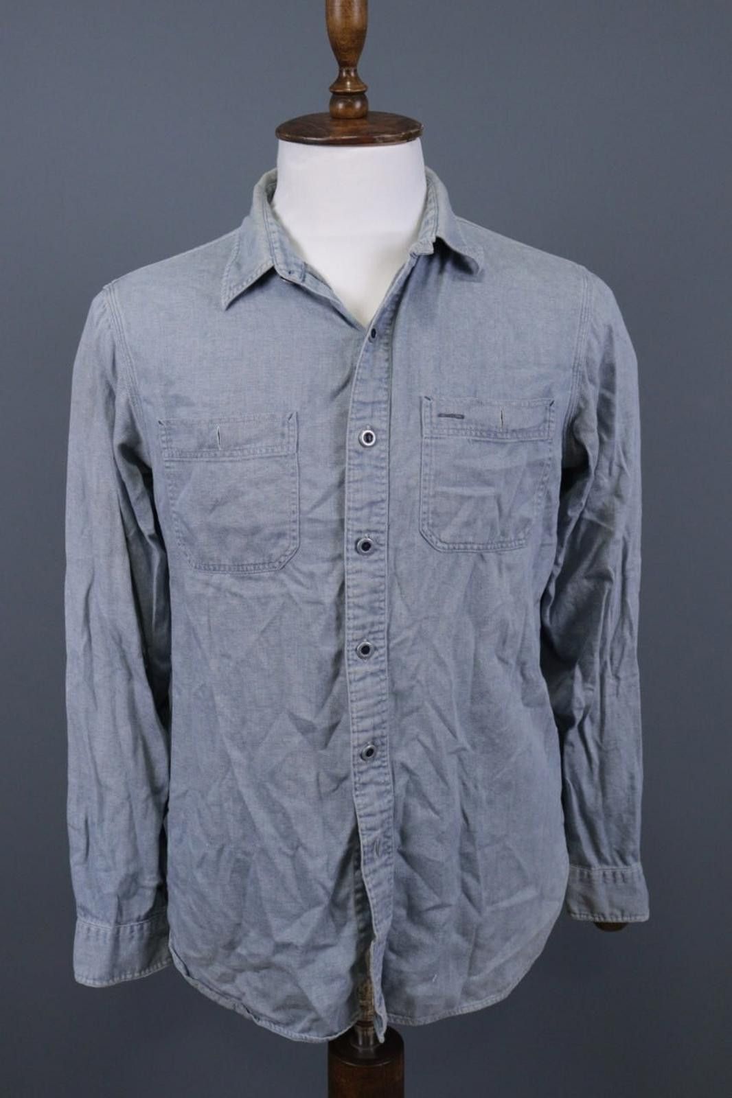 Polo Ralph Lauren Ralph Lauren Double RL Blue Denim Pockets Flanel Shirt M Size US M / EU 48-50 / 2 - 1 Thumbnail