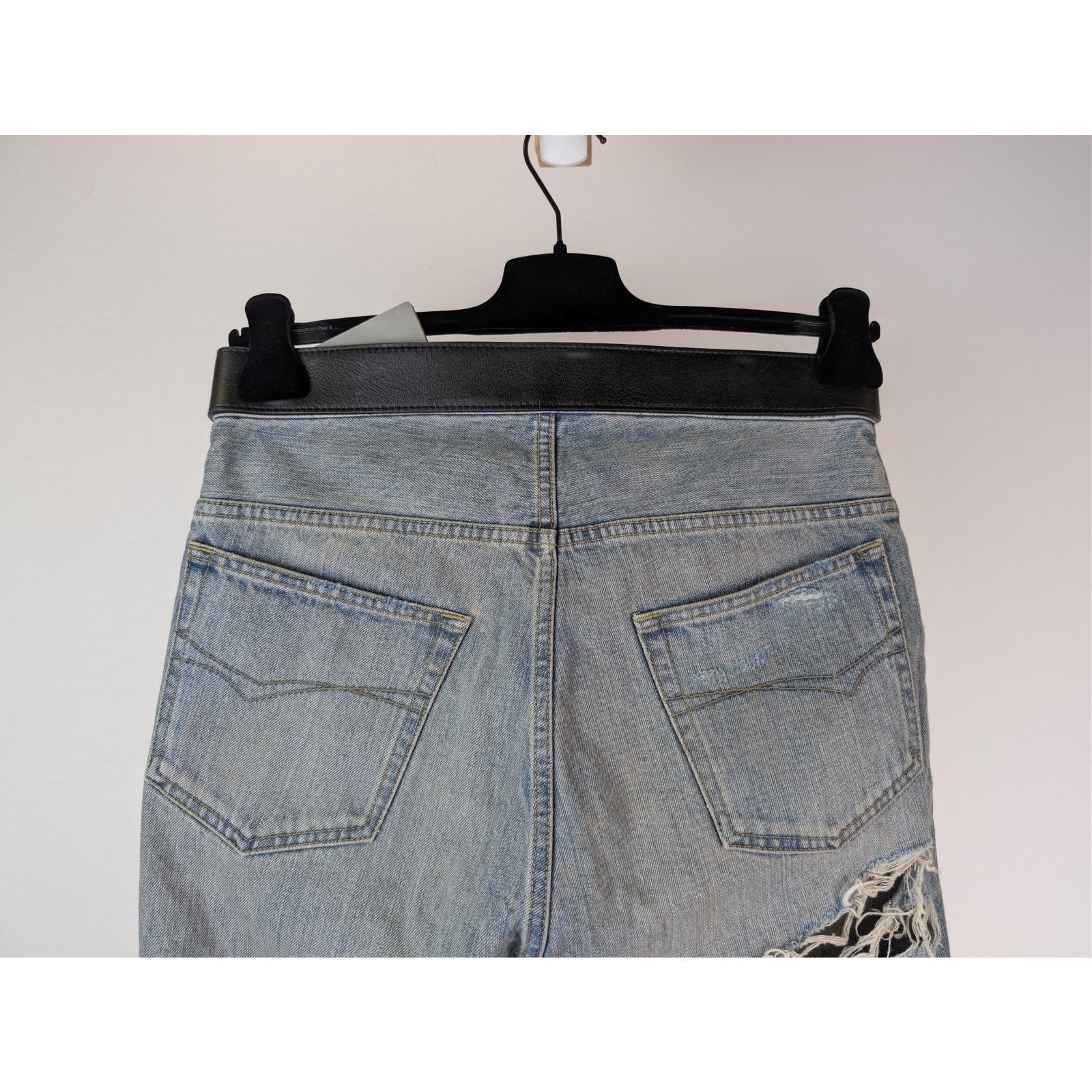 Balenciaga o1rshd1 Organic Selvedge Denim Integrated Belt Pants Size US 30 / EU 46 - 13 Thumbnail