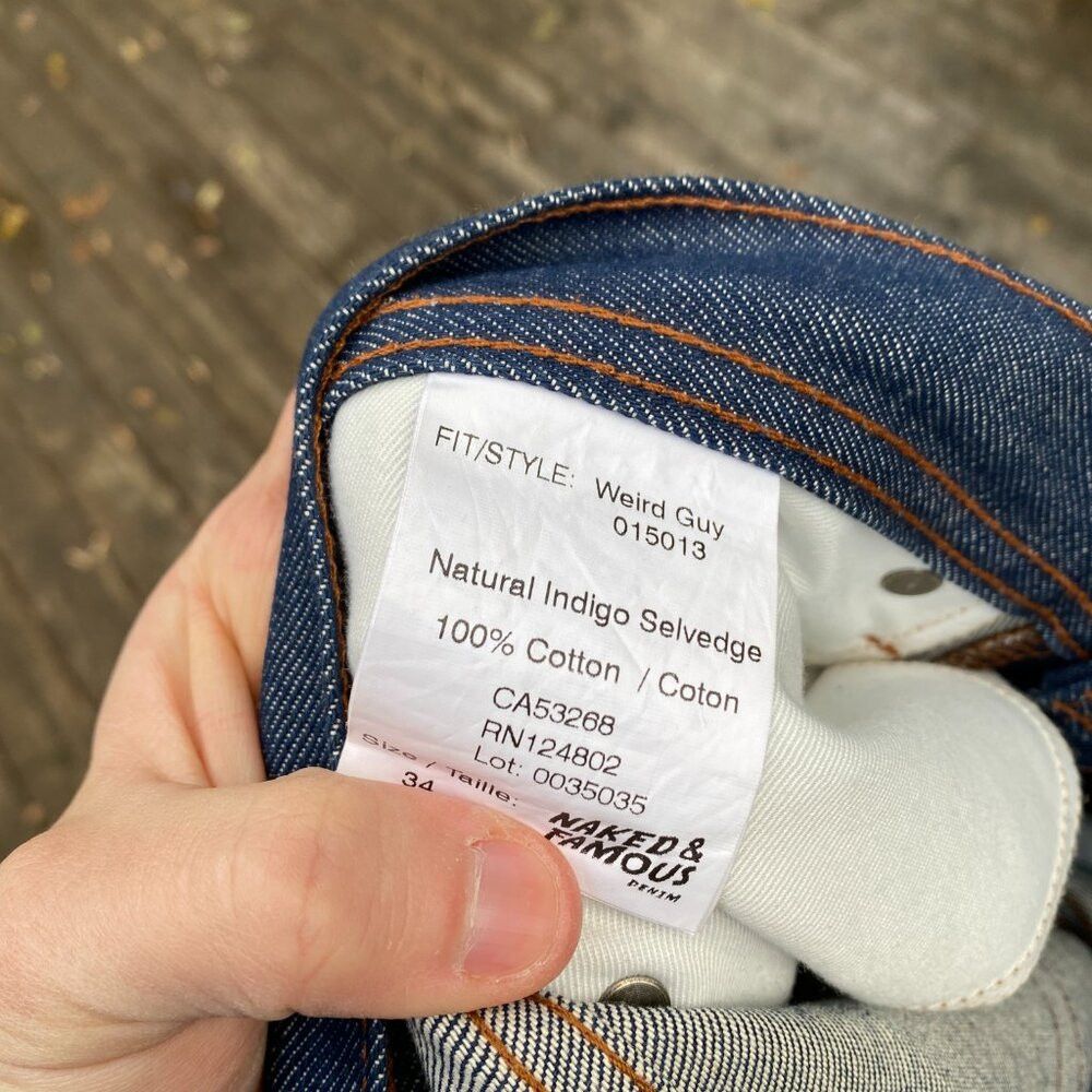 Naked & Famous Naked & Famous Natural Indigo Selvedge Weird Guy Size 34 Bl Size US 34 / EU 50 - 3 Thumbnail