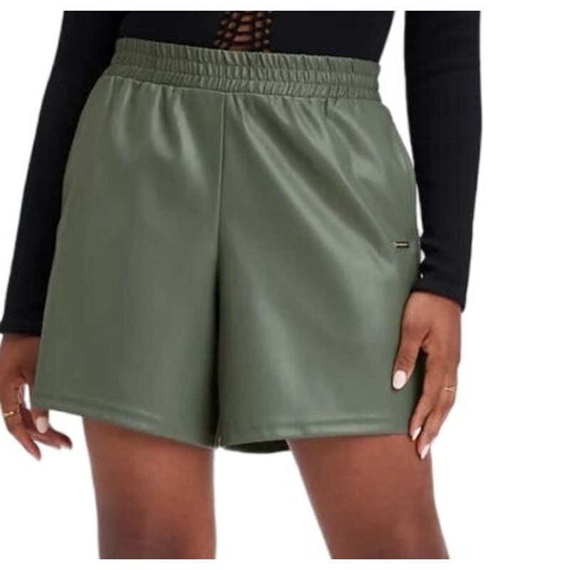 Fabletics Fabletics Vegan High Waisted Shorts, Smoke Green, Sz M, NWT Size 30" / US 8 / IT 44 - 1 Thumbnail