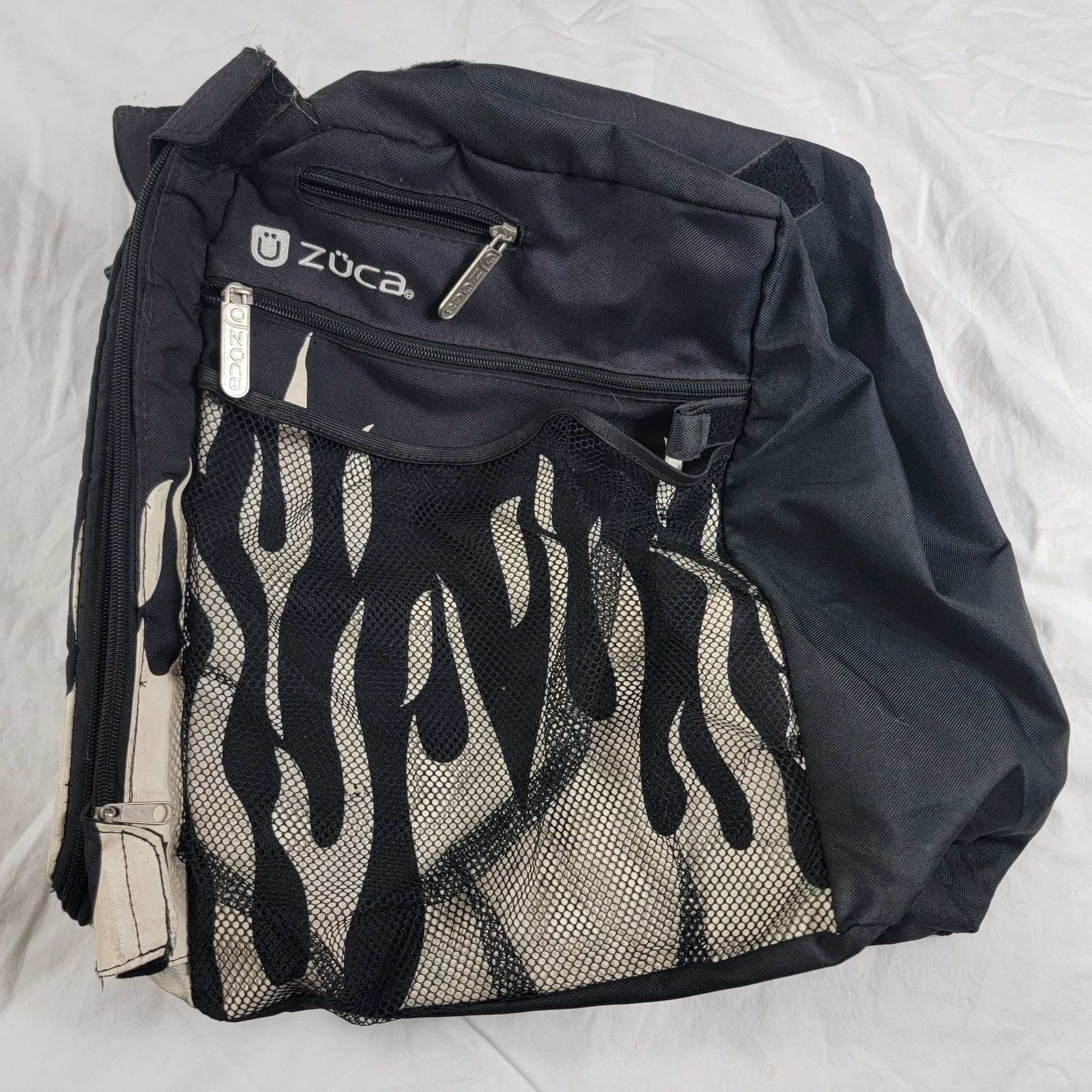 Other Zuca Black White Flame Design Insert Bag With Mesh Pockets T Size ONE SIZE - 2 Thumbnail
