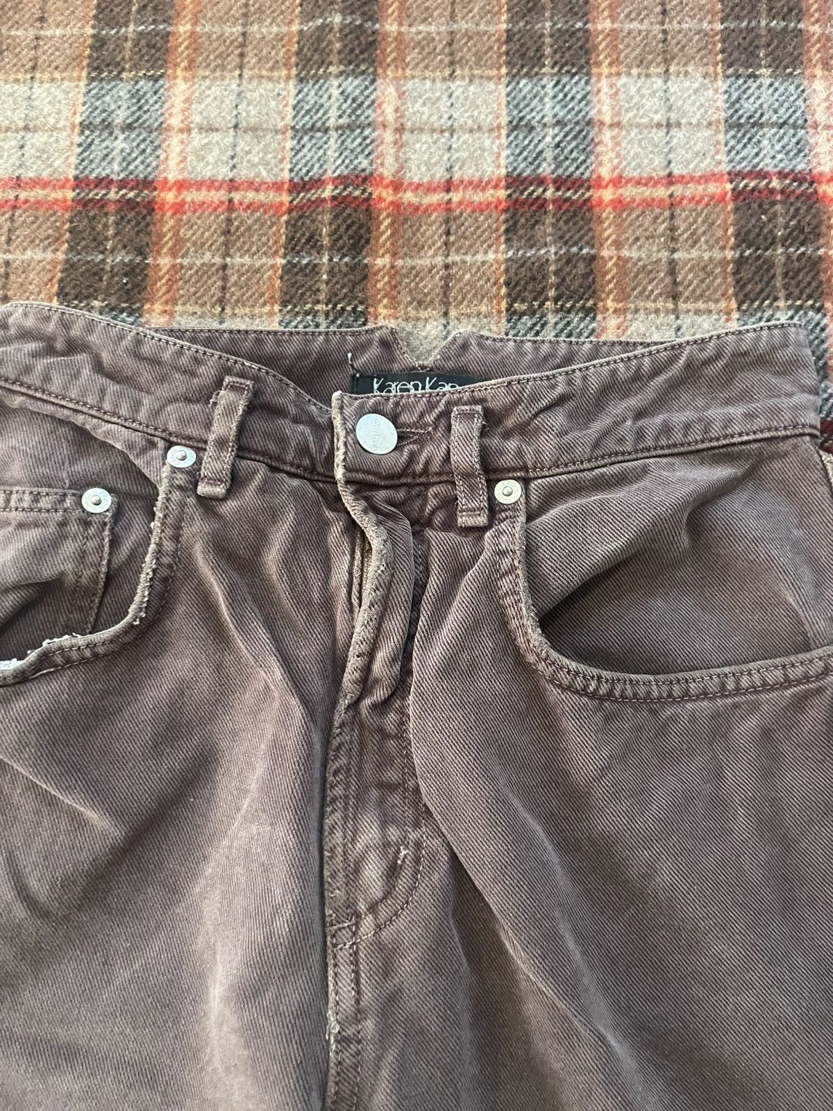 Other Vintage 90’s cute high wasted Karen Kane Brown Skinny jean 4 Size US 26 / EU 42 - 4 Thumbnail