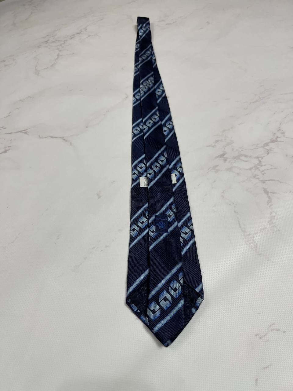 Versace Versace Vintage 90s Tie Silk Logo Size ONE SIZE - 8 Thumbnail