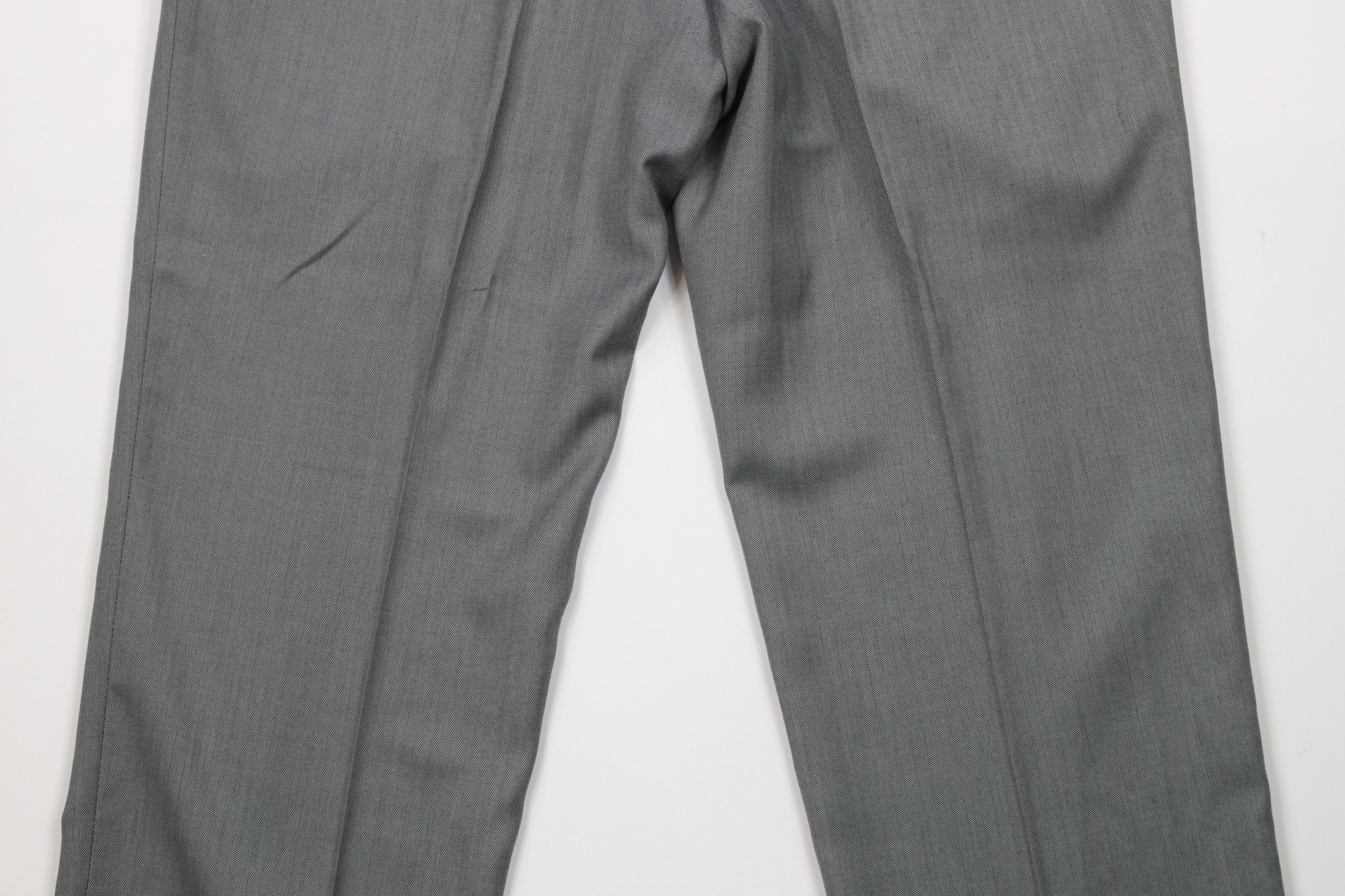 Ralph Lauren × Vintage Vintage Ralph Lauren Cuffed Herringbone Wide Leg Chino Pants Size US 36 / EU 52 - 10 Thumbnail