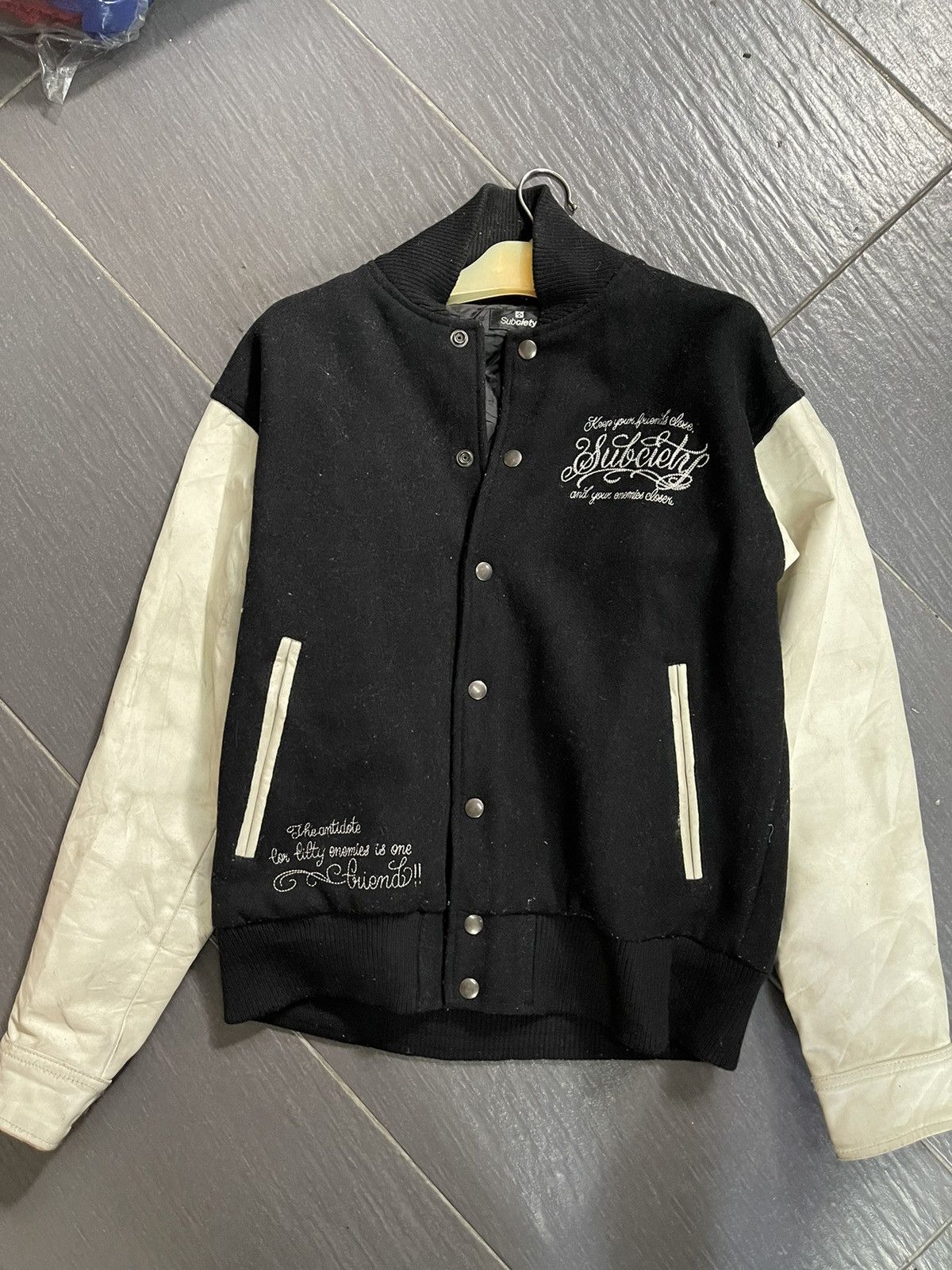 Japanese street culture SUBCIETY varsity jacket