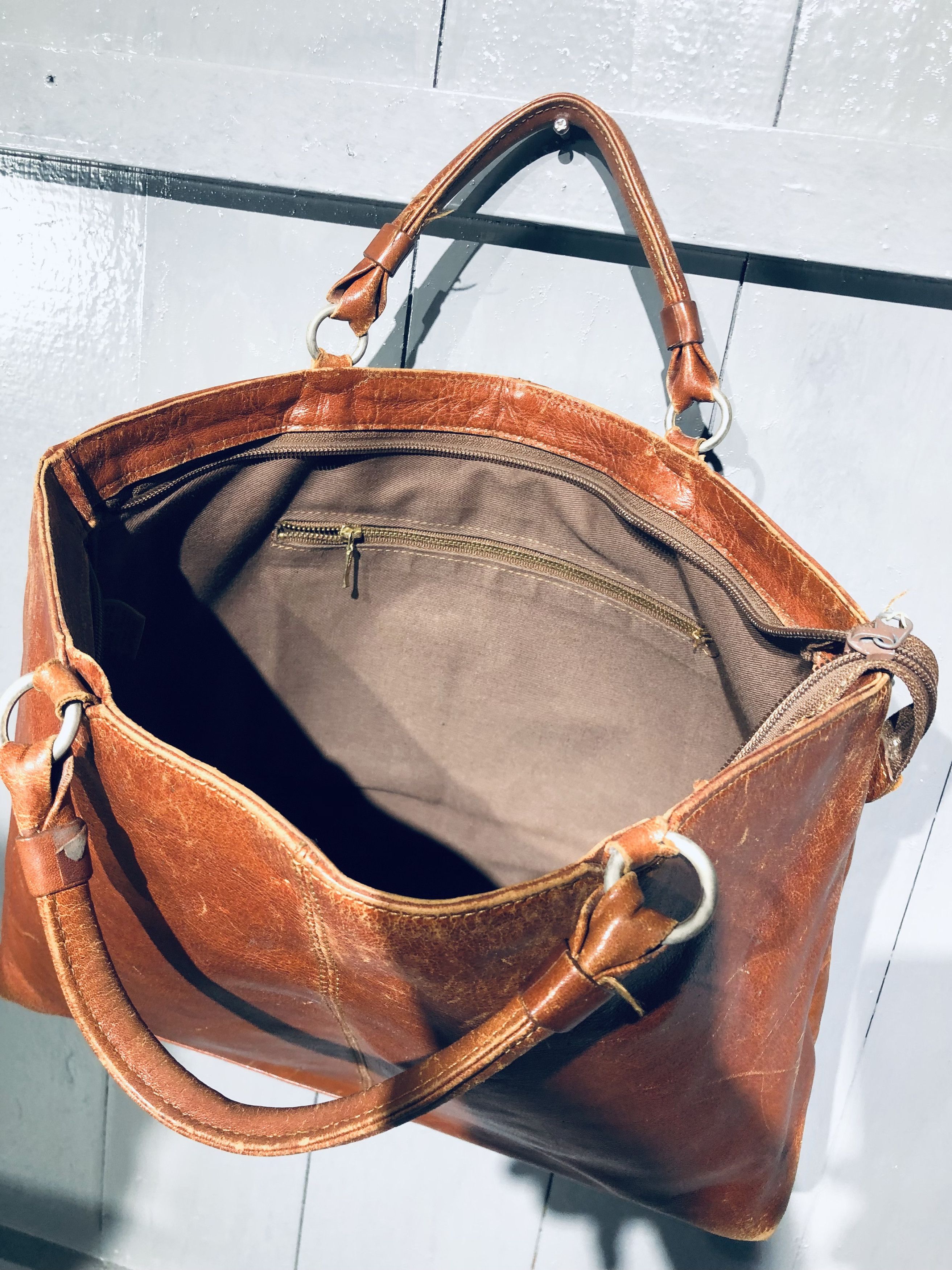 Genuine Leather × Leather JAPANESE STREEWEAR FASHION STYLE LEATHER HANDCARRY BAG Size ONE SIZE - 9 Thumbnail