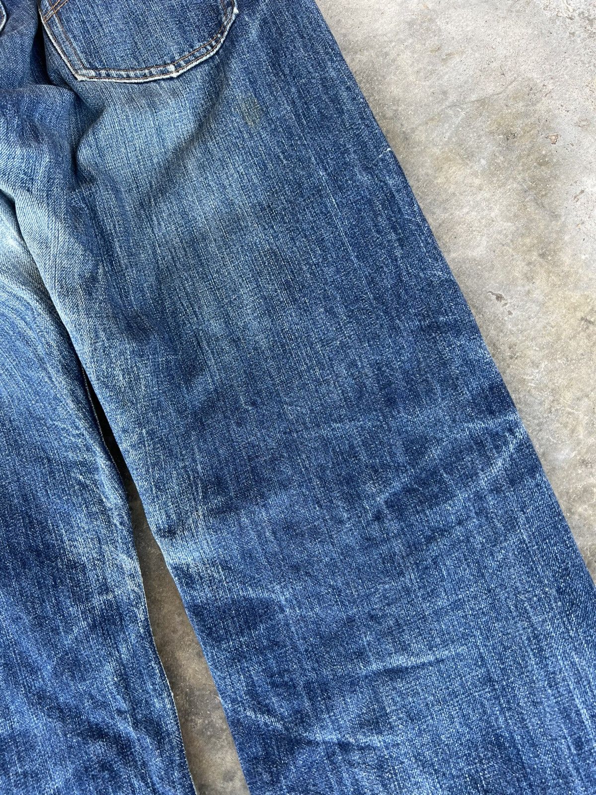 Big John × Japanese Brand 💥Baggy💥Vintage Big John Extra Blue Jean Size US 32 / EU 48 - 16 Thumbnail